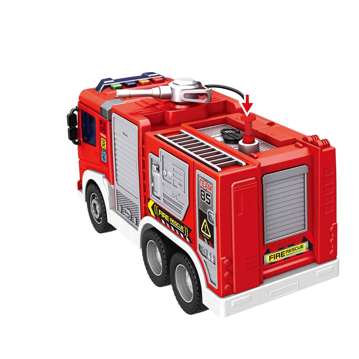VEHÍCULO DE JUGUETE ULTRAX CAMIÓN DE BOMBEROS 2 A FRICCIÓN - 3
