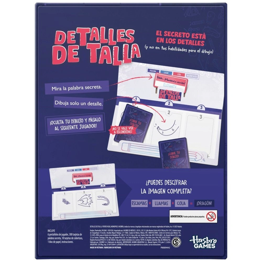 JUEGO DE MESA HASBRO GAMES DETALLES EN TALLA - 4
