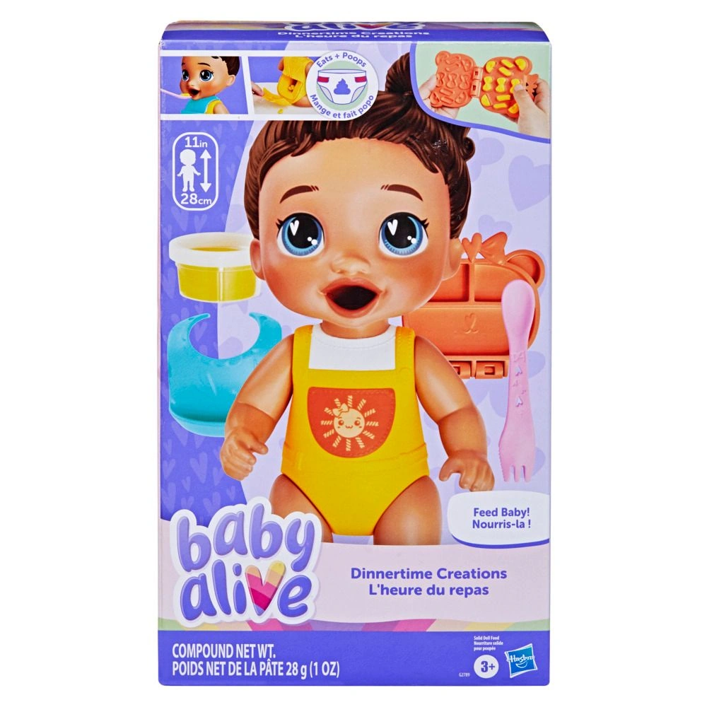 MUÑECA BABY ALIVE DINNERTIME CREATIONS, CABELLO CASTAÑO - 2