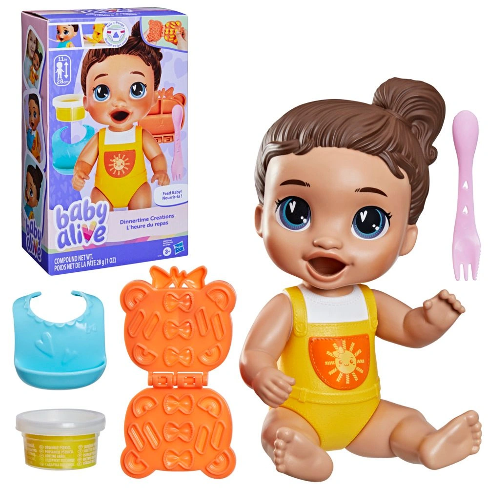 MUÑECA BABY ALIVE DINNERTIME CREATIONS, CABELLO CASTAÑO - 3