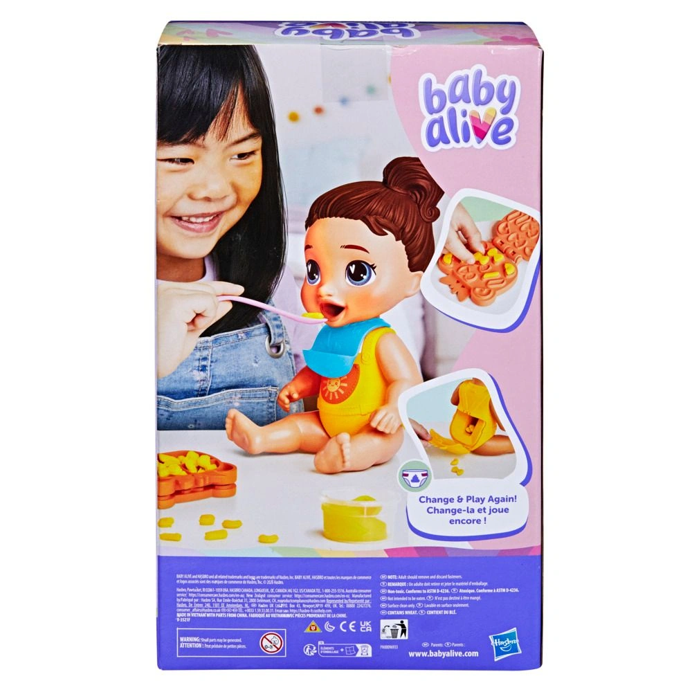 MUÑECA BABY ALIVE DINNERTIME CREATIONS, CABELLO CASTAÑO - 4