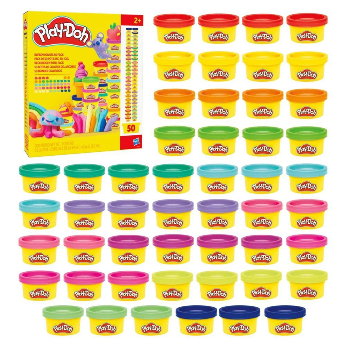 MASAS Y PLASTILINAS PLAY DOH 50 PACK COLORES DEL ARCOÍRIS - 1