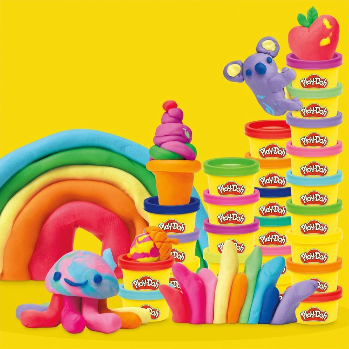 MASAS Y PLASTILINAS PLAY DOH 50 PACK COLORES DEL ARCOÍRIS - 5