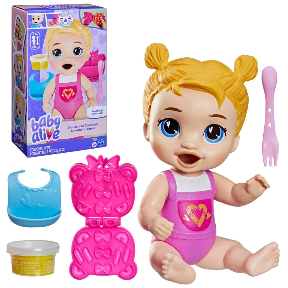 MUÑECA BABY ALIVE DINNERTIME CREATIONS, CABELLO RUBIO - 3