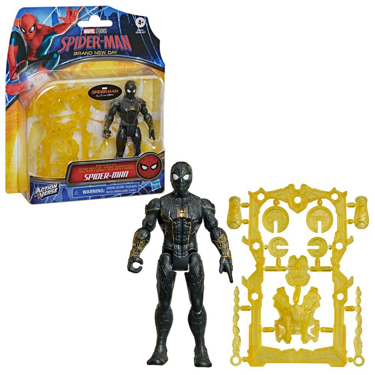 FIGURA DE ACCIÓN MARVEL LEJOS DE CASA ACTIONVERSE TRAJE NEGRO Y DORADO SPIDERMAN - 2