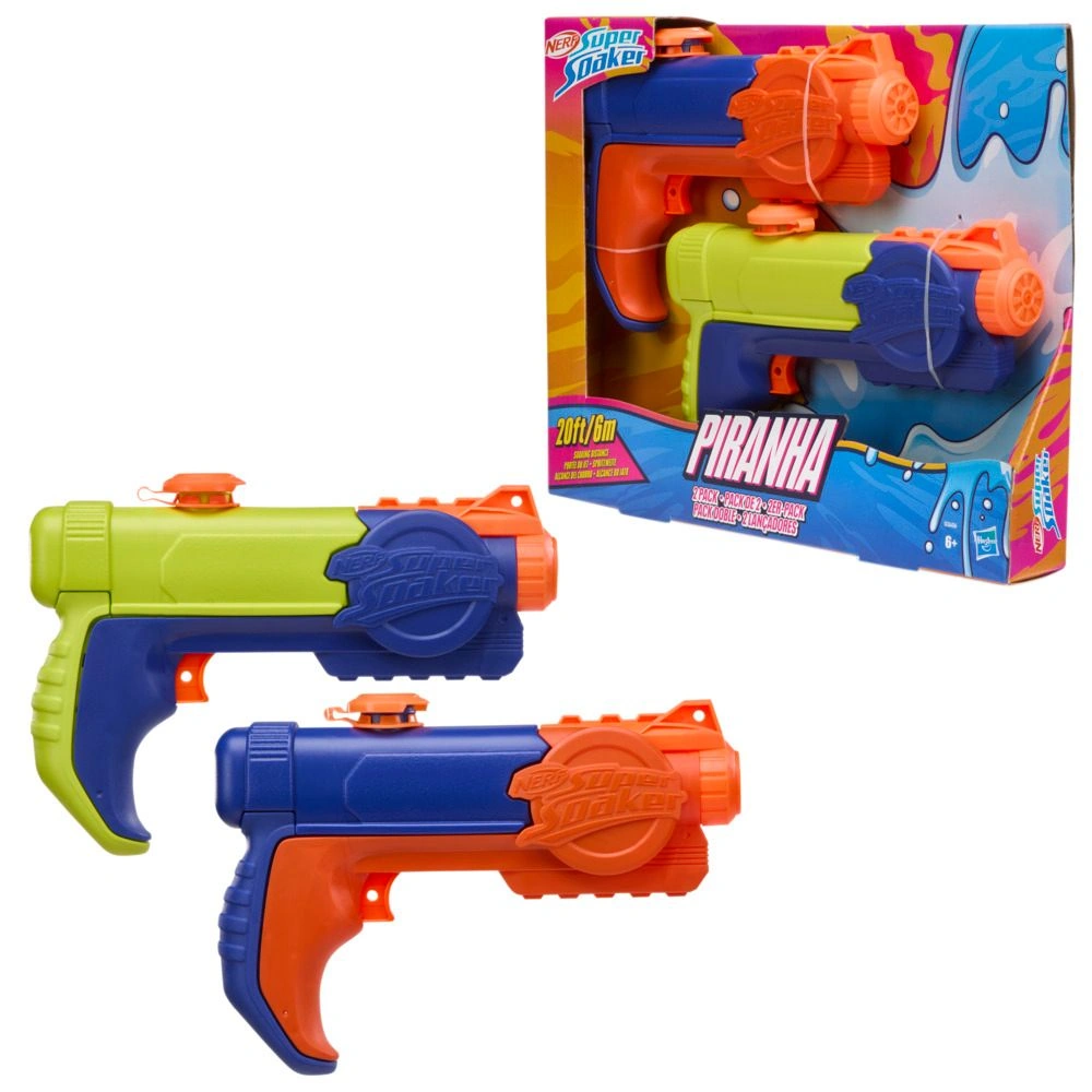 LANZADOR NERF SUPER SOAKER PIRANHA, PACK DOBLE - 4