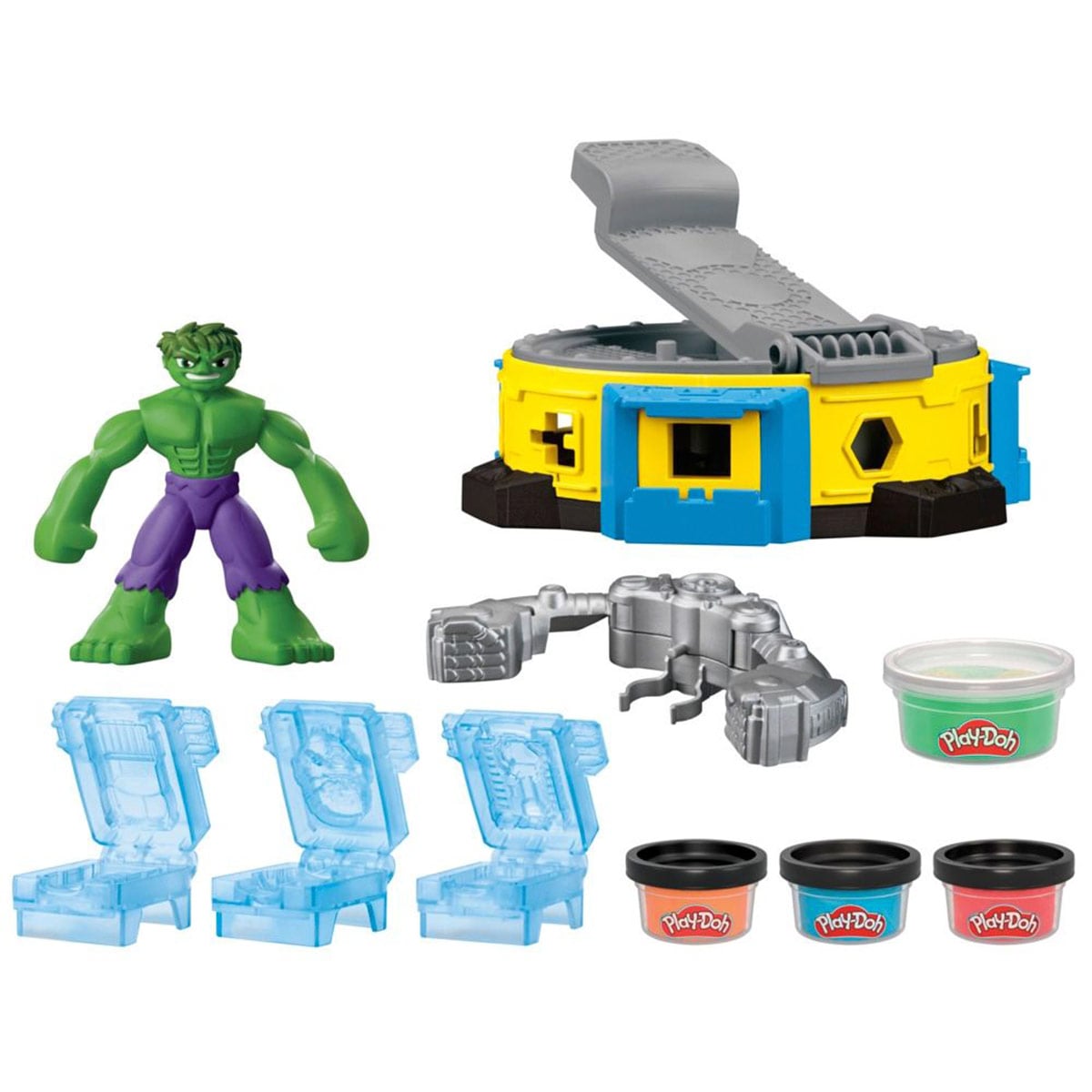 MASAS Y PLASTILINAS PLAY DOH MARVEL HULK APLASTA Y MOLDEA - 2