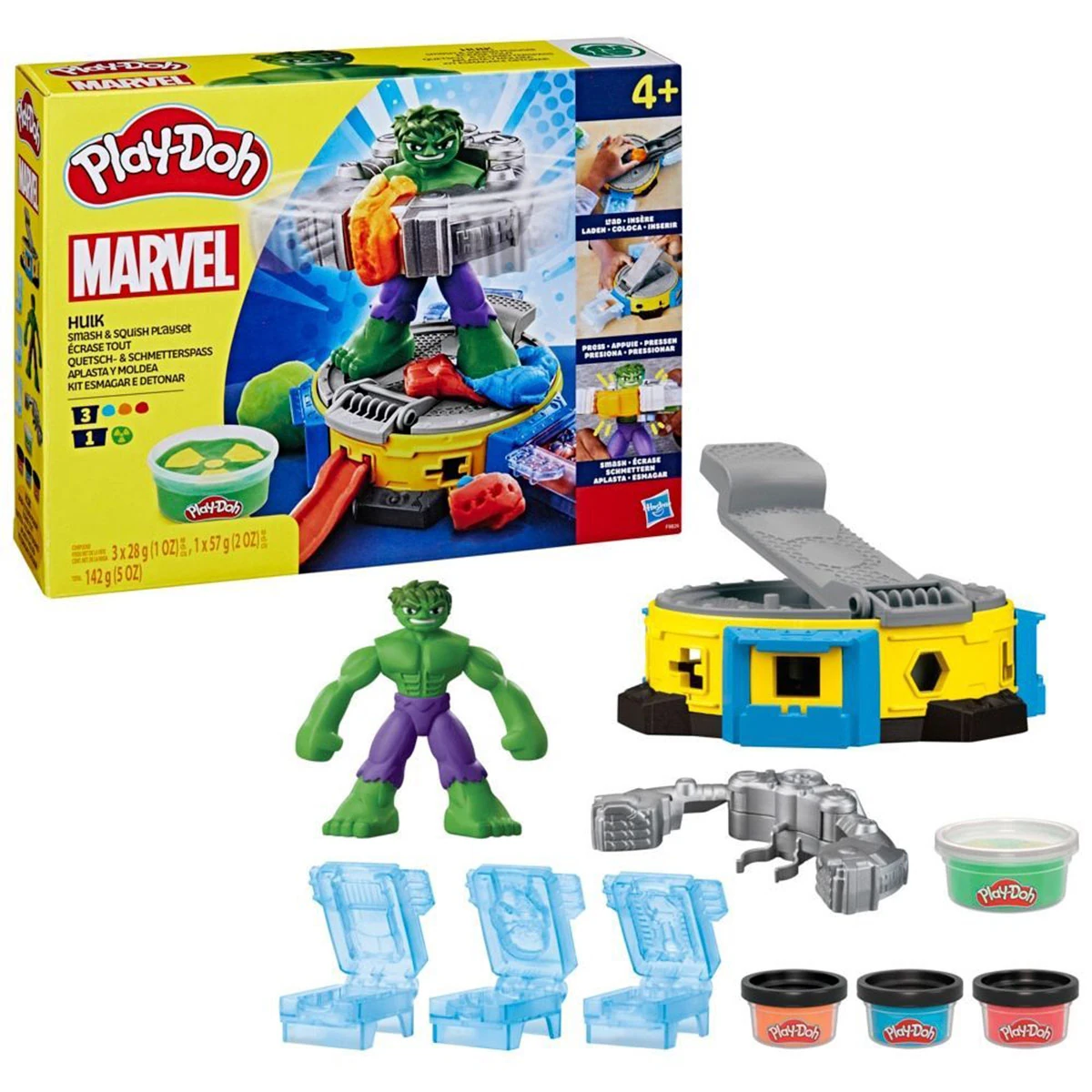 MASAS Y PLASTILINAS PLAY DOH MARVEL HULK APLASTA Y MOLDEA - 3