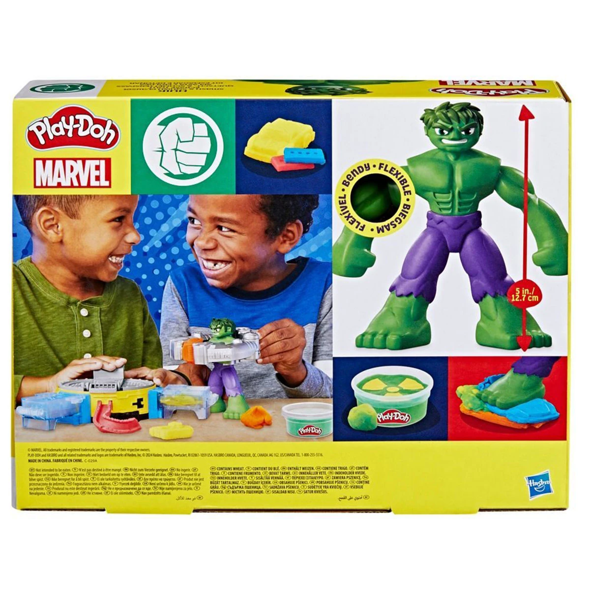 MASAS Y PLASTILINAS PLAY DOH MARVEL HULK APLASTA Y MOLDEA - 4
