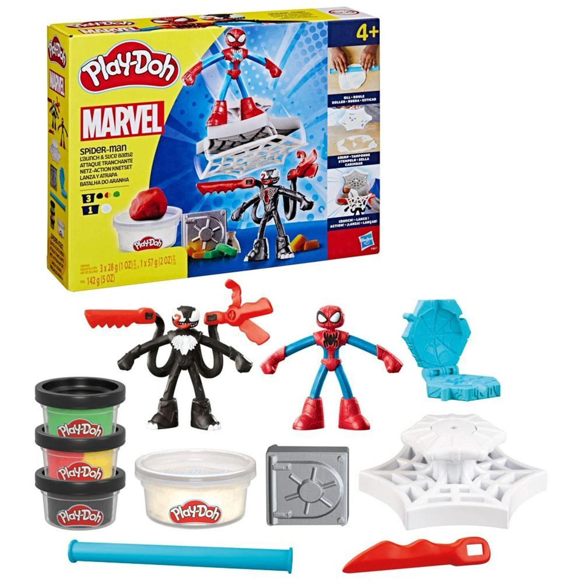 MASAS Y PLASTILINAS PLAY DOH MARVEL  SPIDER-MAN LANZA Y ATRAPA - 3