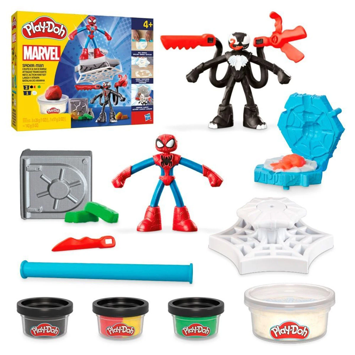 MASAS Y PLASTILINAS PLAY DOH MARVEL  SPIDER-MAN LANZA Y ATRAPA - 5