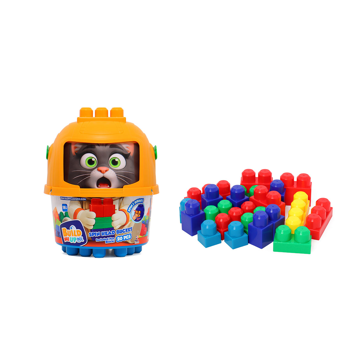 BLOQUES DE CONTRUCCIÓN HAPPY LINE BUCKET GIRA LA CABEZA DE ANIMAL 20 PIEZAS - 11