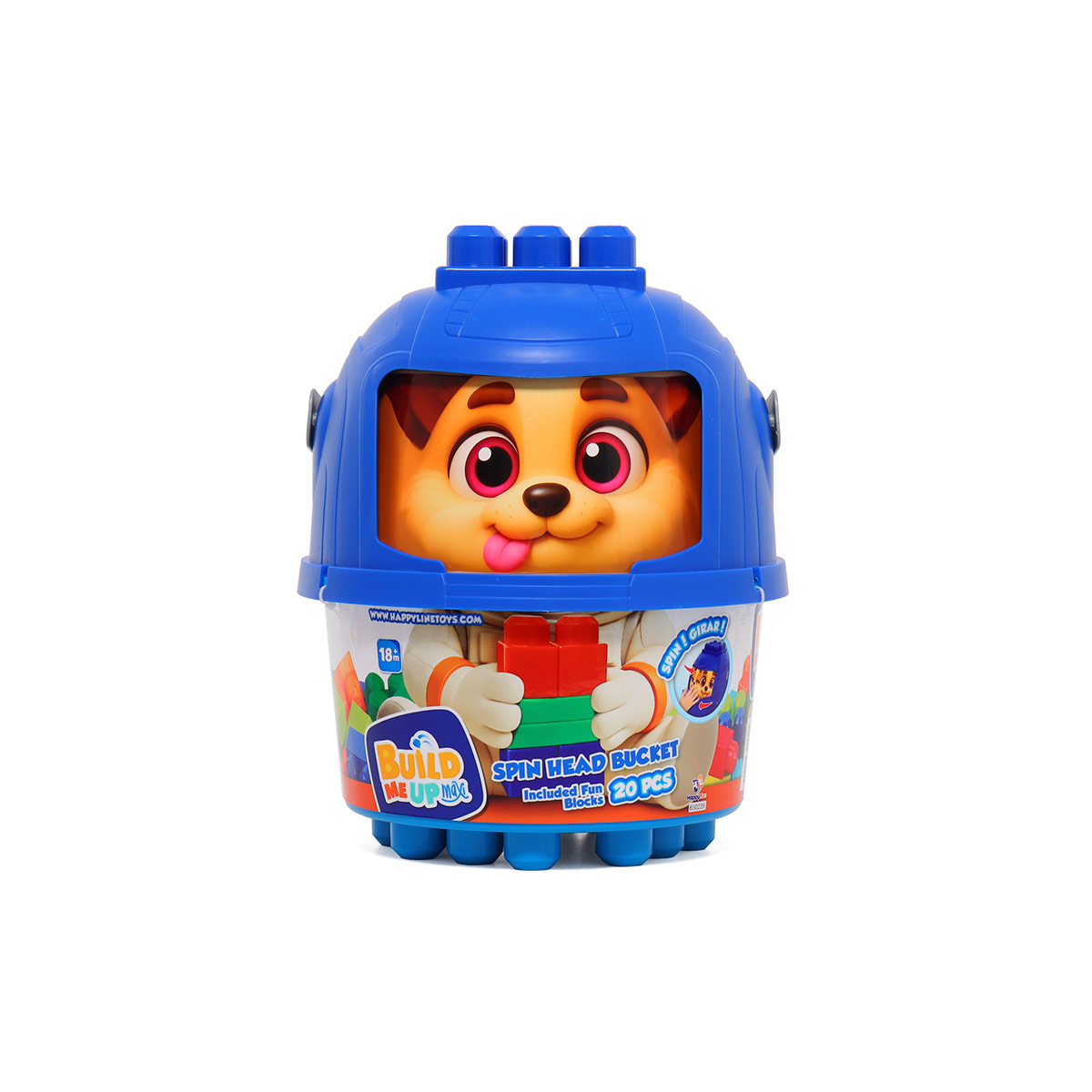BLOQUES DE CONTRUCCIÓN HAPPY LINE BUCKET GIRA LA CABEZA DE ANIMAL 20 PIEZAS - 9