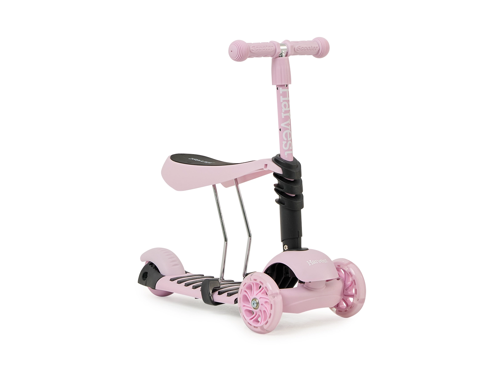 SCOOTER HARVEST 3 EN 1 CON LUCES PARA NIÑOS ROSA - 2