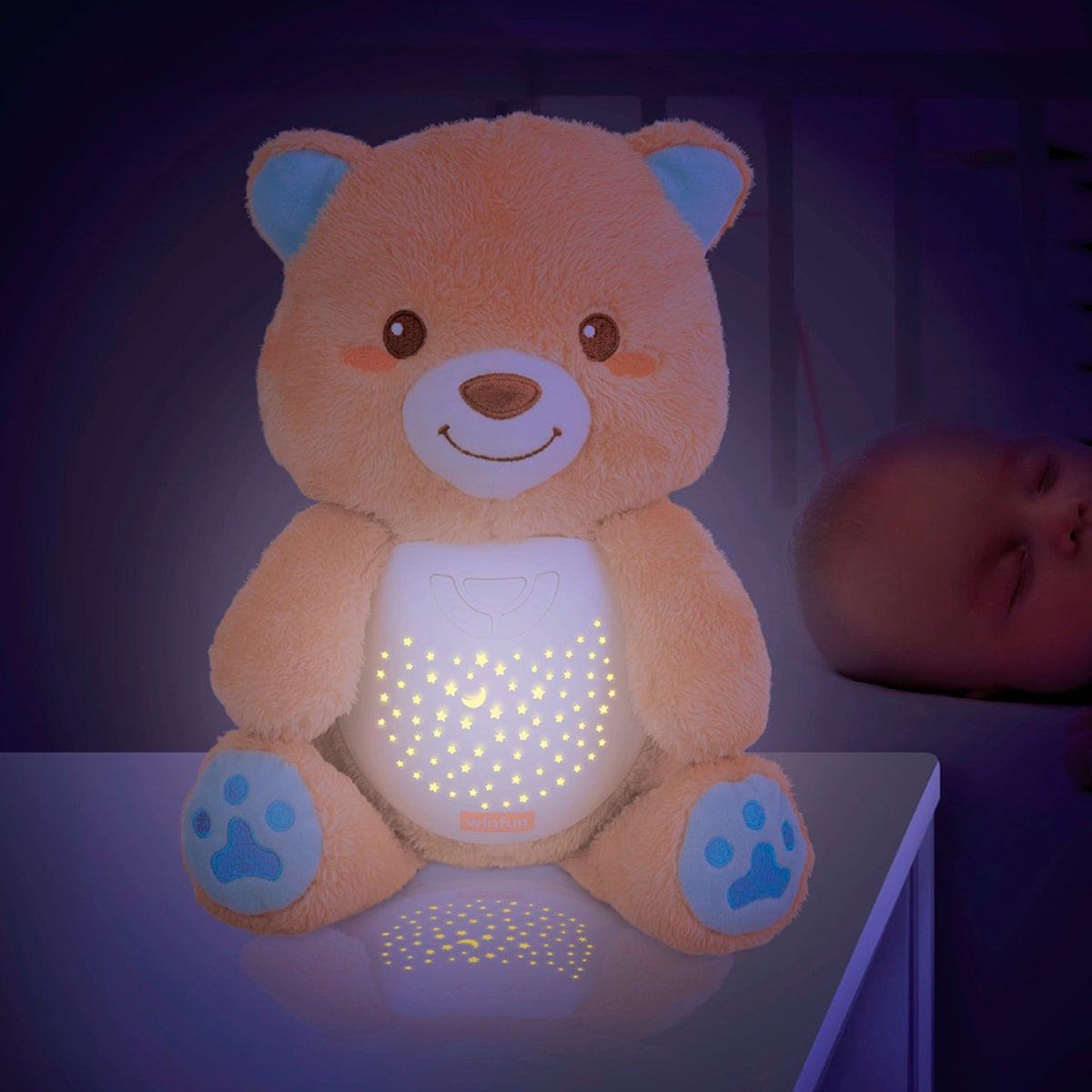 PELUCHE WINFUN OSO CON LUCES DE ESTRELLA 2 EN 1 - 4