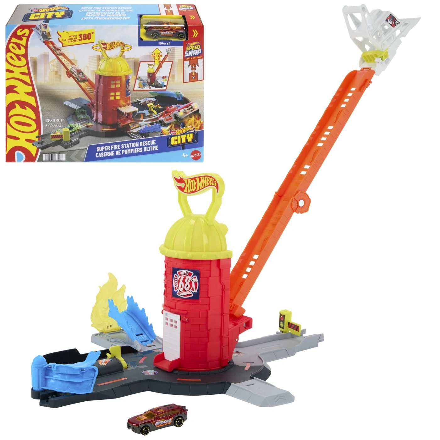 PISTA ESTACIÓN DE BOMBEROS HOT WHEELS SUPER - 1
