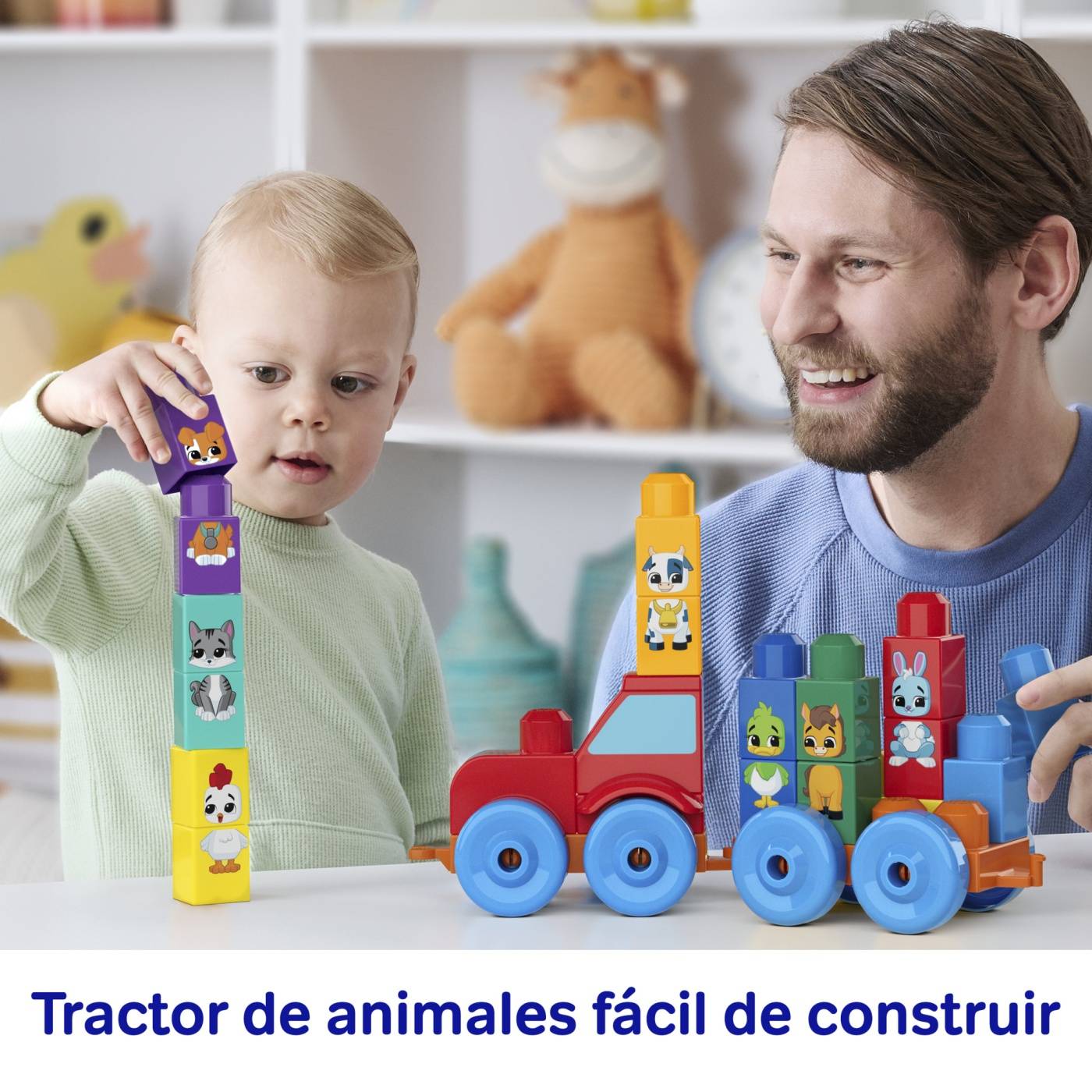 BLOQUES CONSTRUCCIÓN MEGA BLOKS TRACTOR ANIMALITOS ARMA Y COMBINA - 4