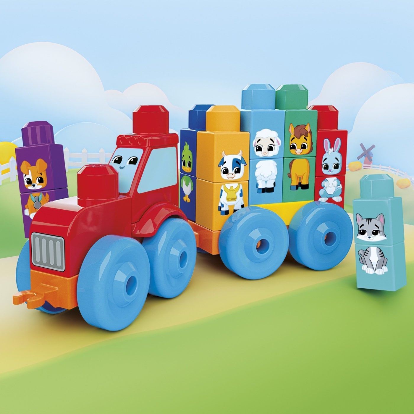 BLOQUES CONSTRUCCIÓN MEGA BLOKS TRACTOR ANIMALITOS ARMA Y COMBINA - 6