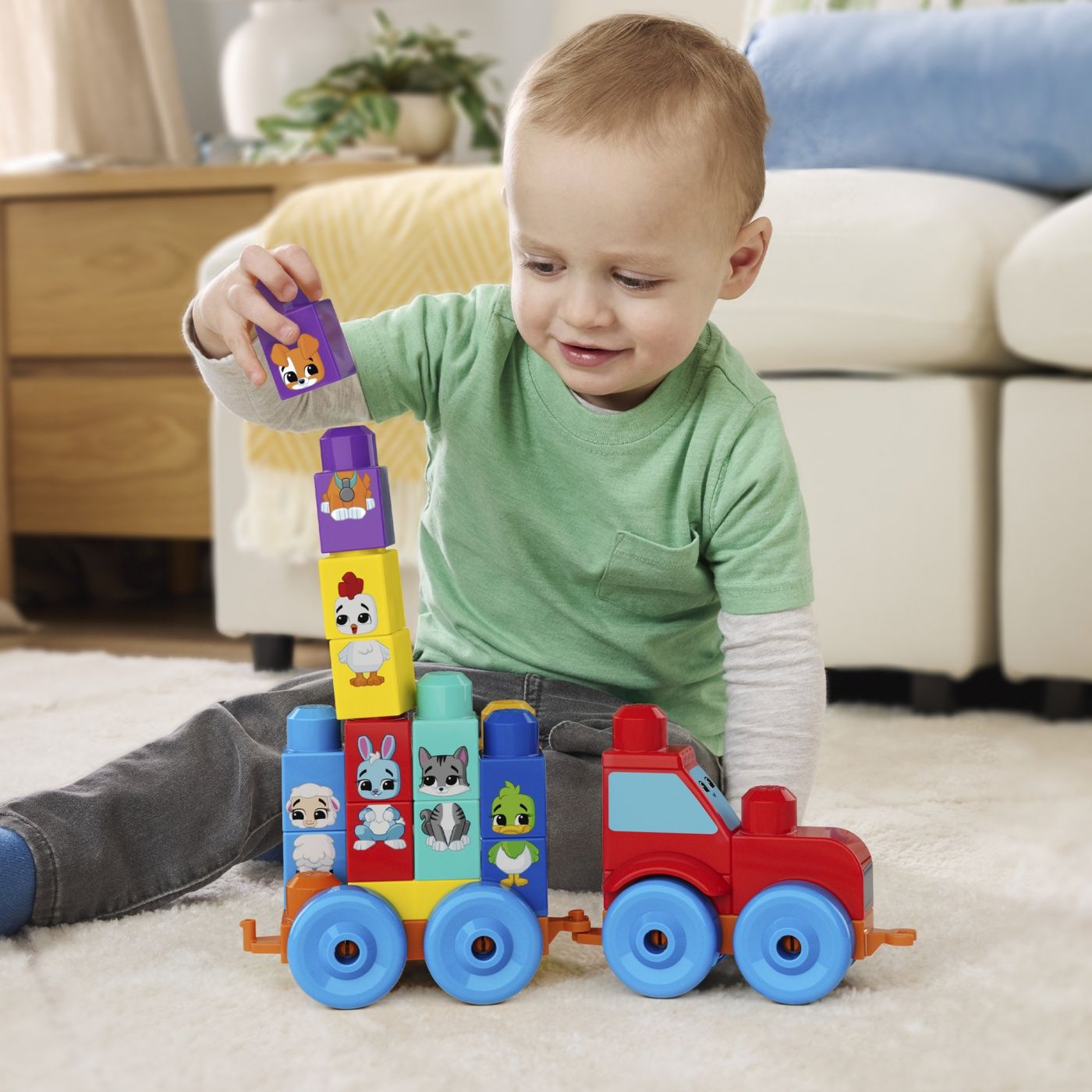 BLOQUES CONSTRUCCIÓN MEGA BLOKS TRACTOR ANIMALITOS ARMA Y COMBINA - 7