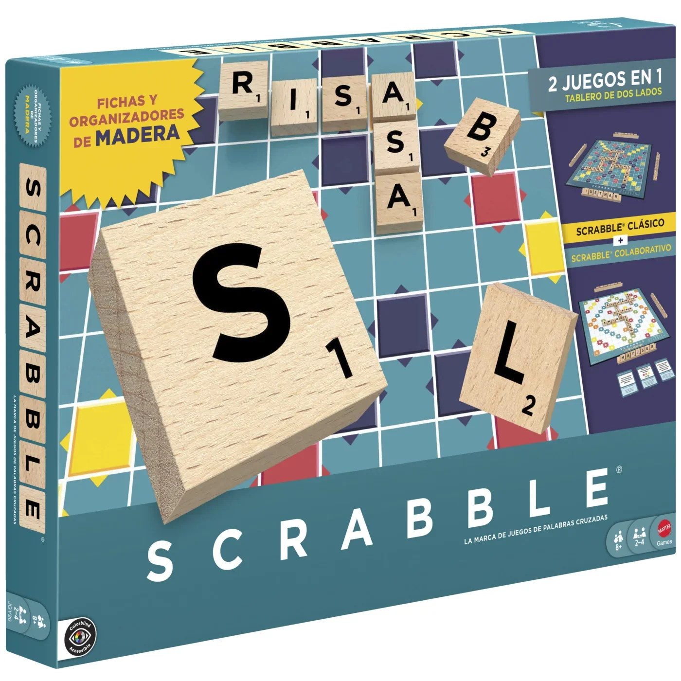 JUEGO DE MESA SCRABBLE MADERA - 1
