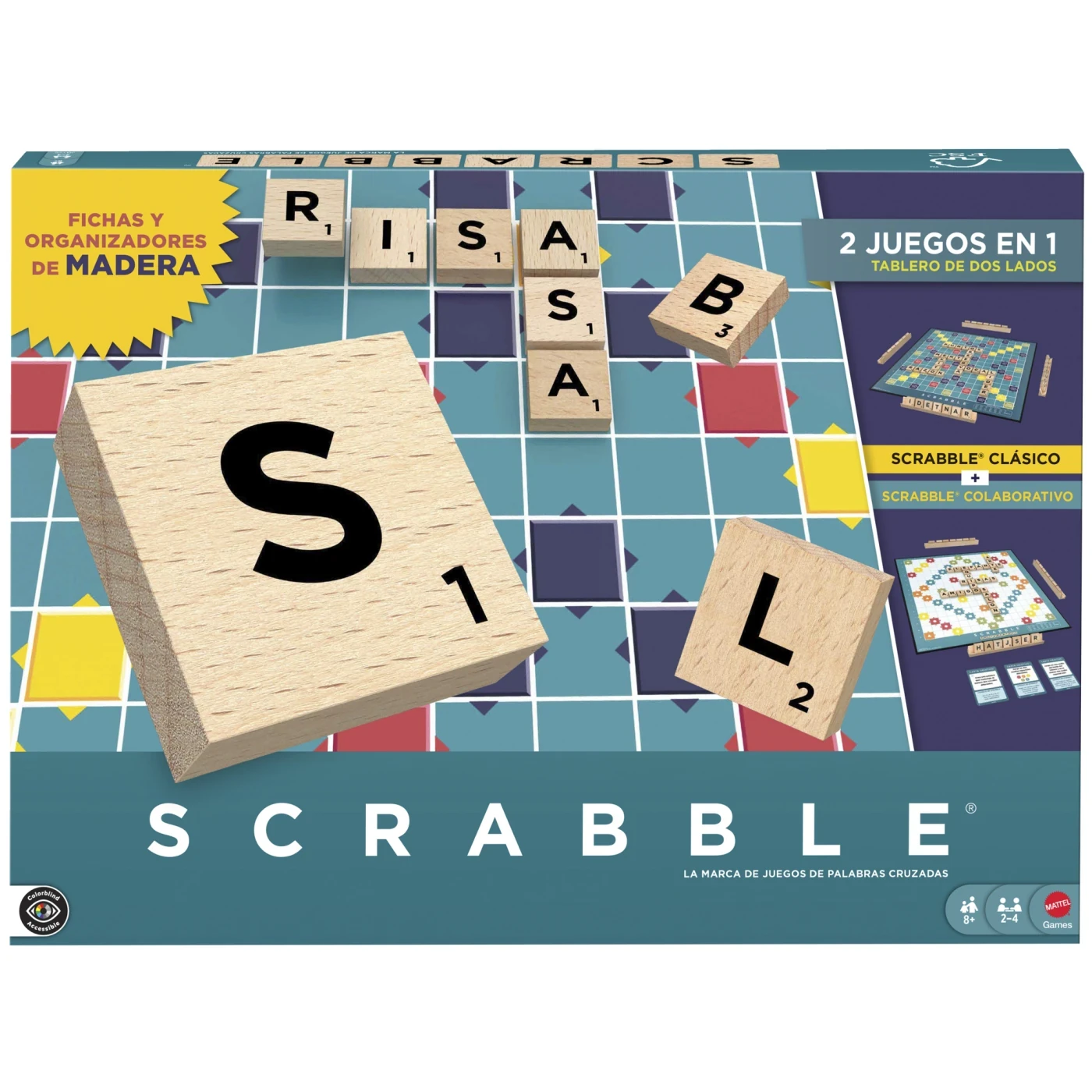JUEGO DE MESA SCRABBLE MADERA - 5