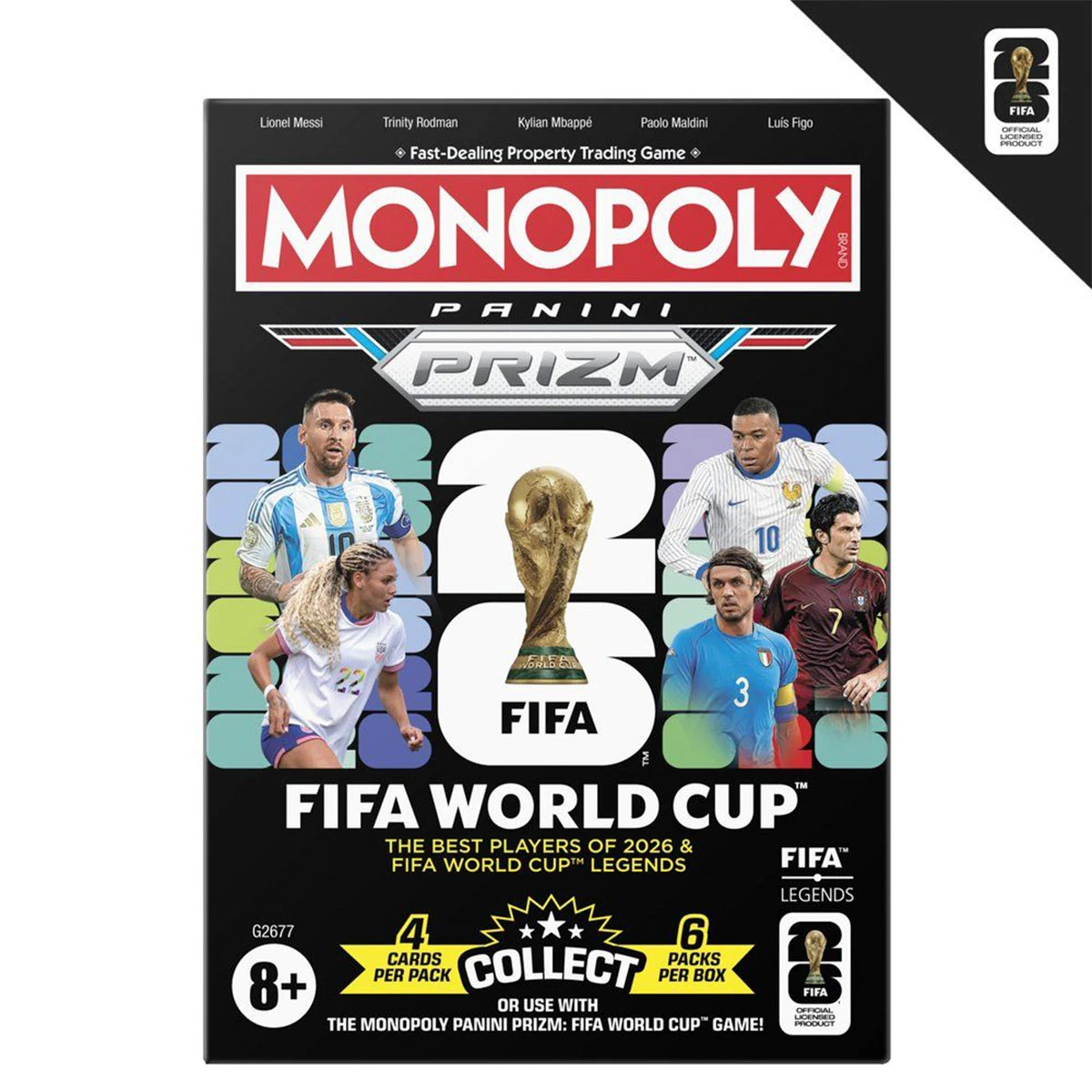 JUEGO DE MESA MONOPOLY PANINI PRIZM CARTAS COLECCIONABLES COPA MUNDIAL DE LA FIFA - 2