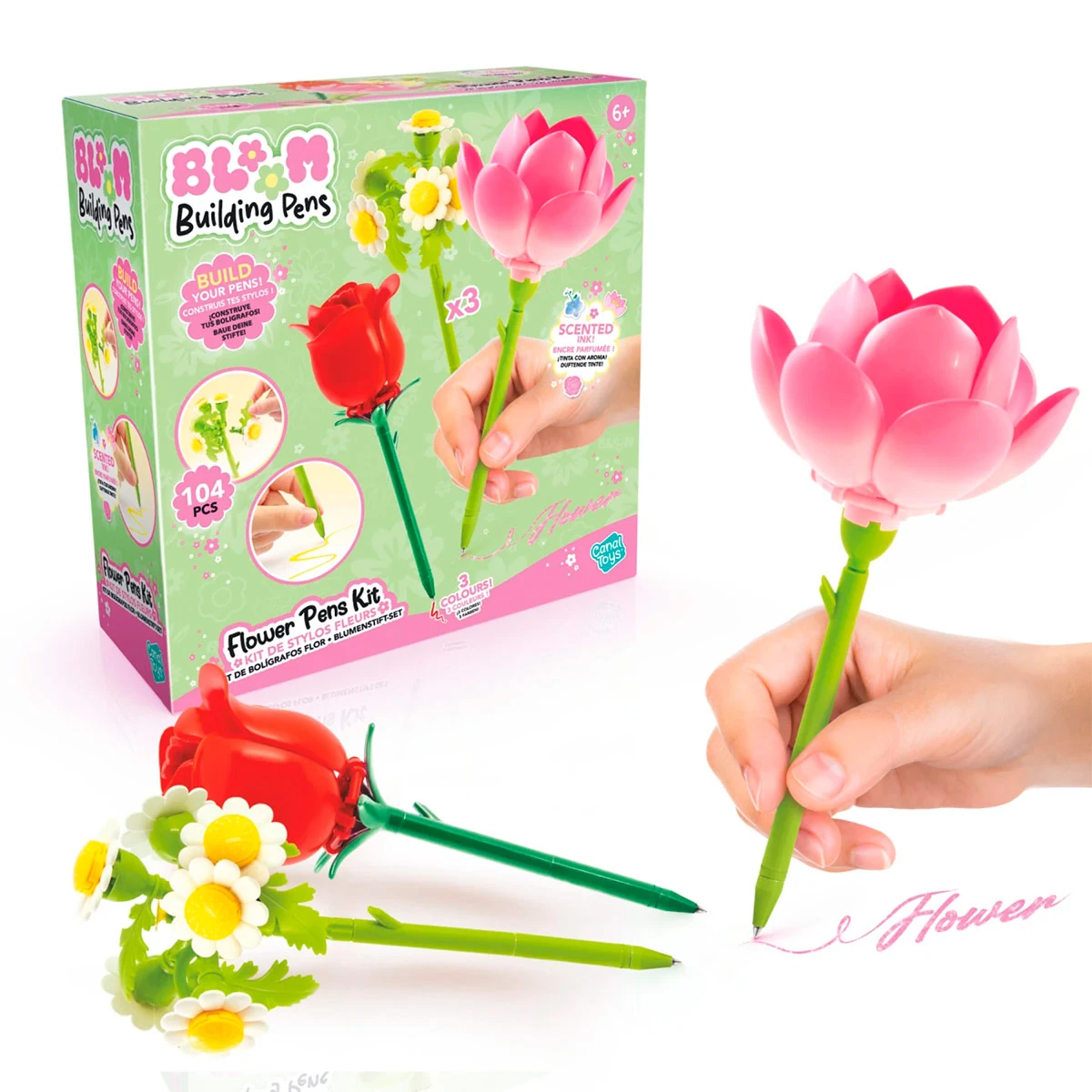 CANAL TOYS LAPICERO ARMABLE FLOR 3 UND - 1