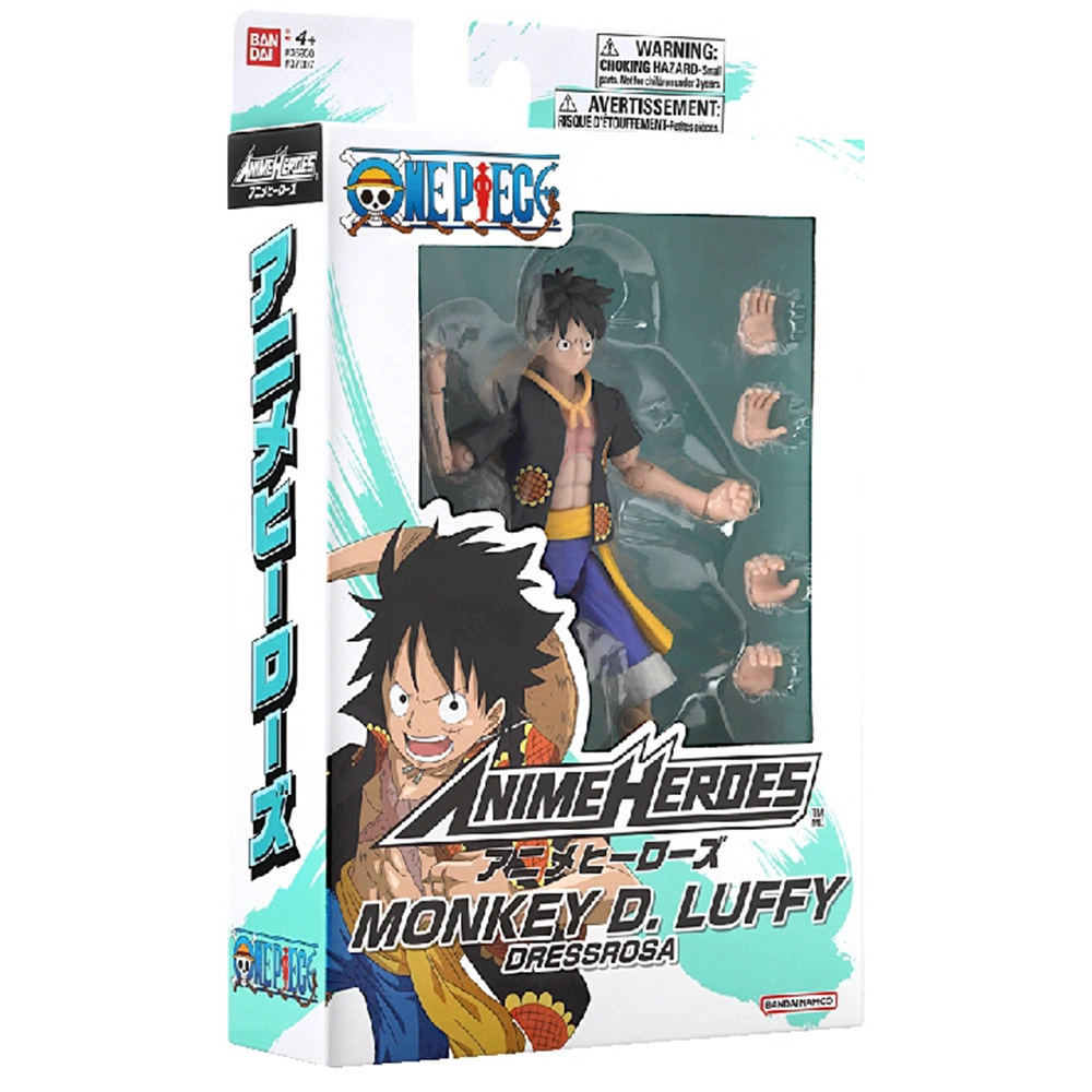 FIGURA DE ACCIÓN BANDAI ONE PIECE 37007 - MONKEY D LUFFY DRESSROSA VERSION 7TH WAVE 16CM - 9