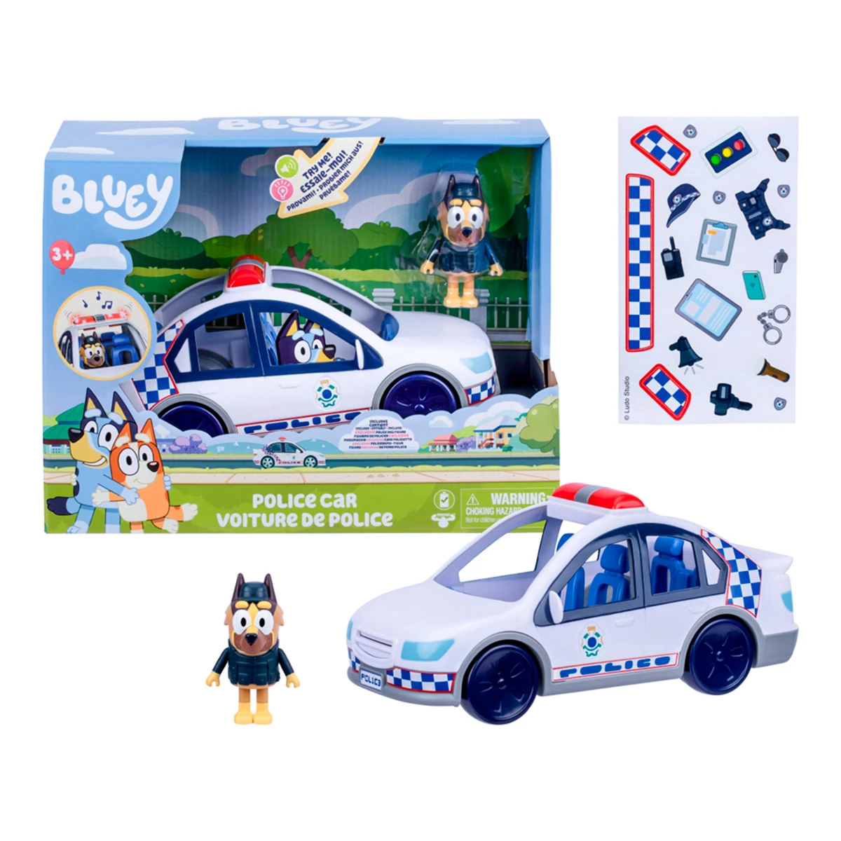 VEHÍCULO CON FIGURA POLICIAL BLUEY - 2
