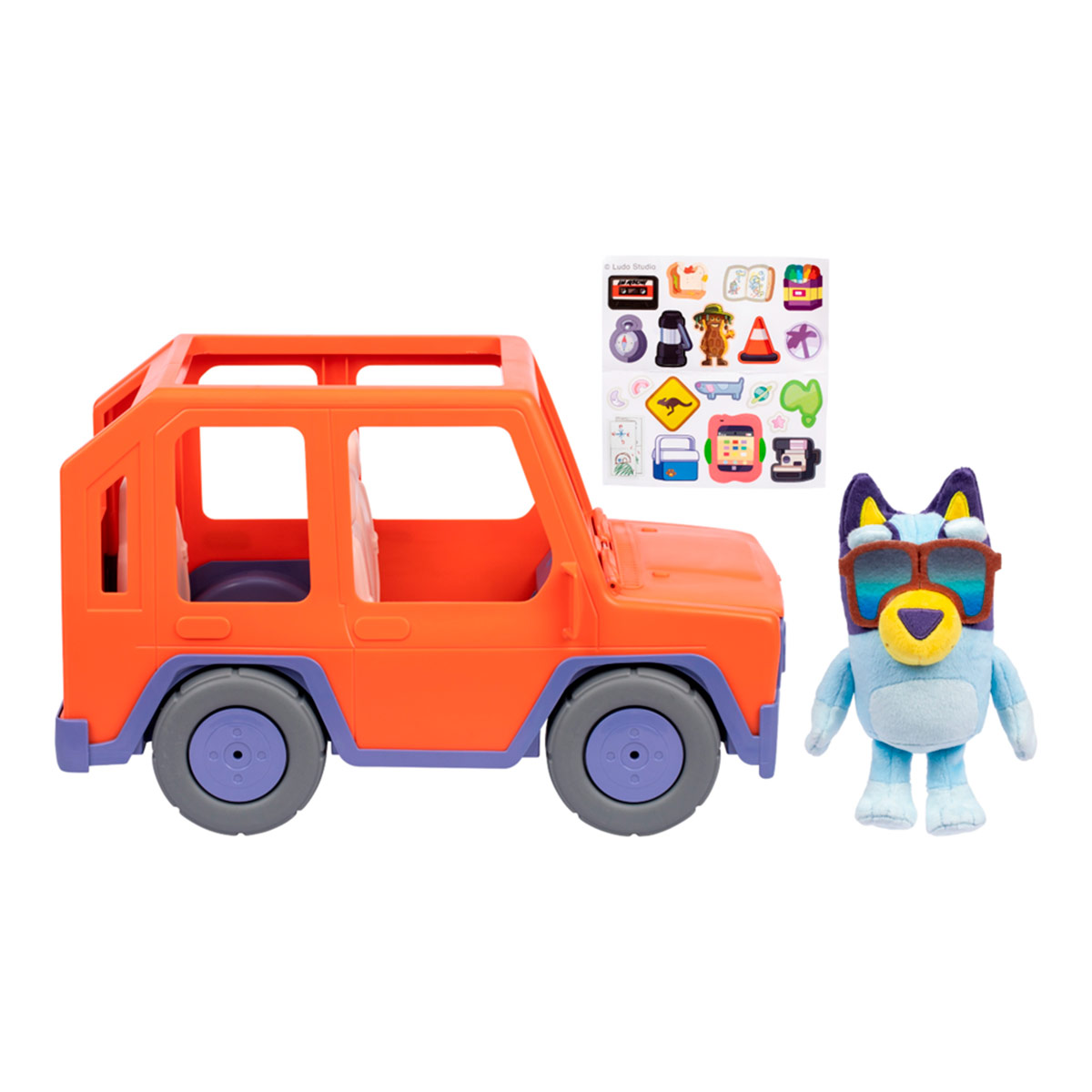 VEHÍCULO GRANDE 44CM CON PELUCHE BLUEY  - 4