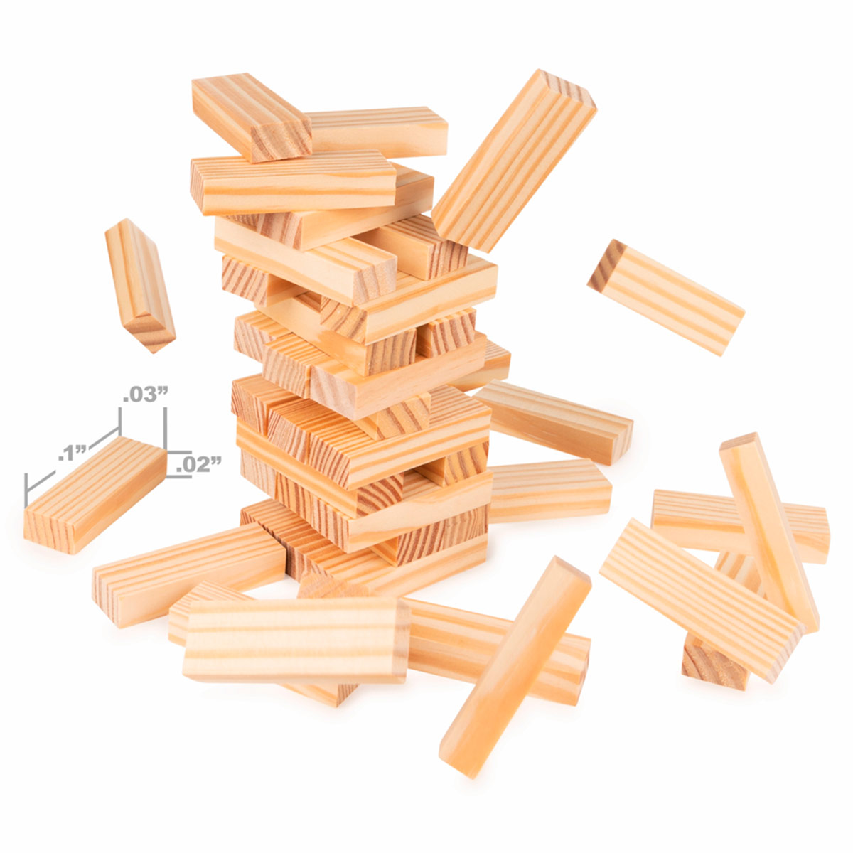 JUEGO TORRE DE BLOQUES DE MADERA JUEGOS DE MESA CLASICO - 3