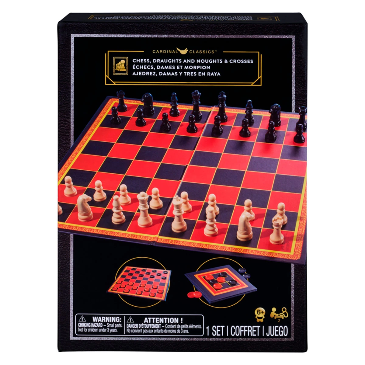 JUEGO DE MESA AJEDREZ, DAMAS Y TRES EN RAYA JUEGOS DE MESA CLASICO  - 2