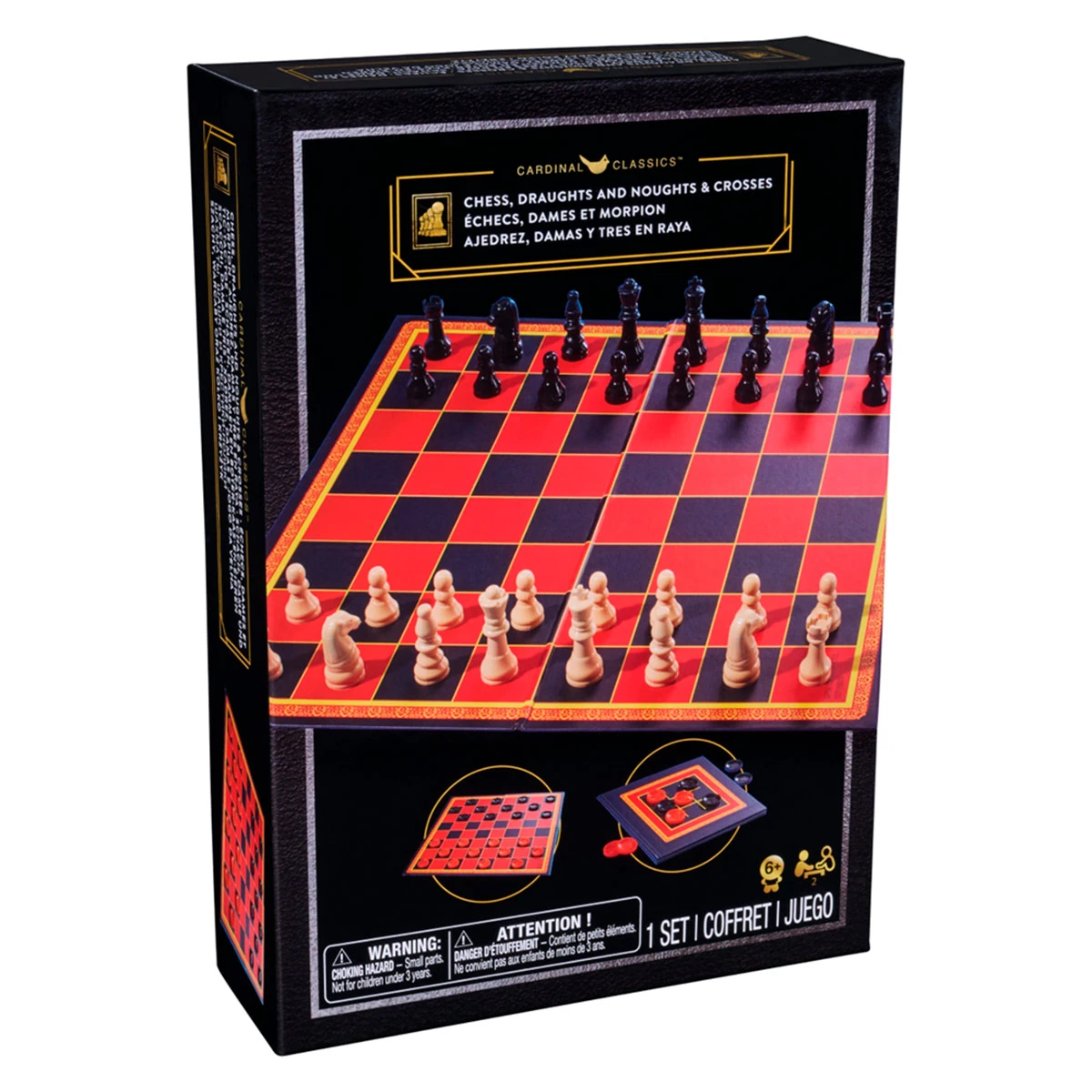 JUEGO DE MESA AJEDREZ, DAMAS Y TRES EN RAYA JUEGOS DE MESA CLASICO  - 3
