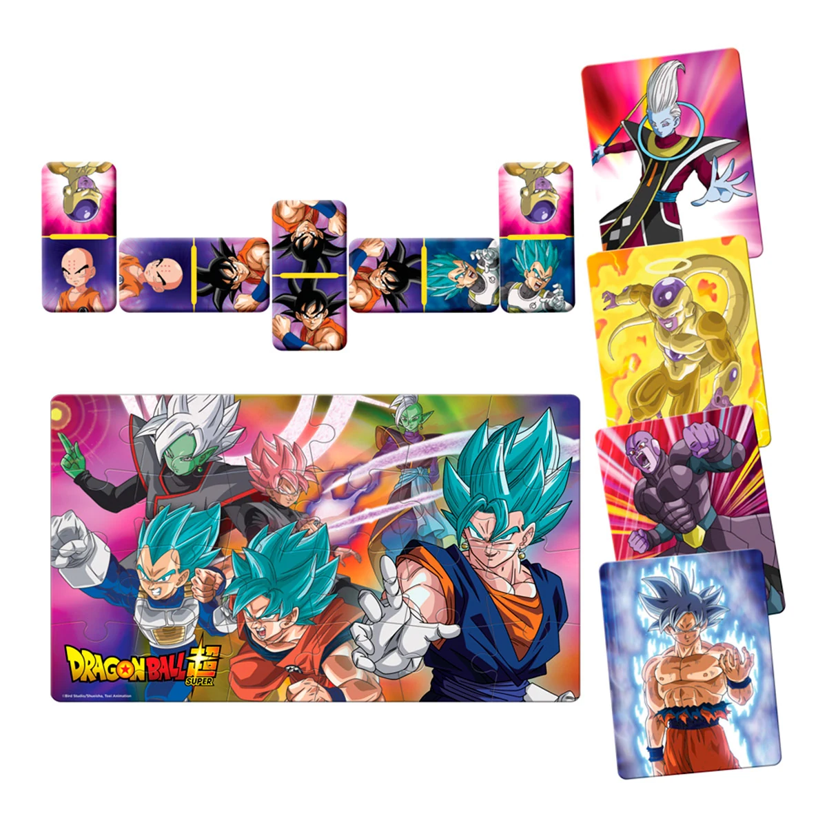 SET DE JUEGOS EN 3 EN 1 (MEMORIA, DOMINO, ROMPECABEZAS) DRAGON BALL SUPER  JUEGOS DE MESA LICENCIA - 3