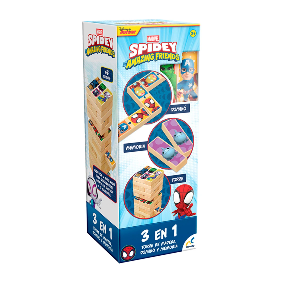 JUEGO DE MESA SPIDEY TORRE 3 JUEGOS EN 1 - 1