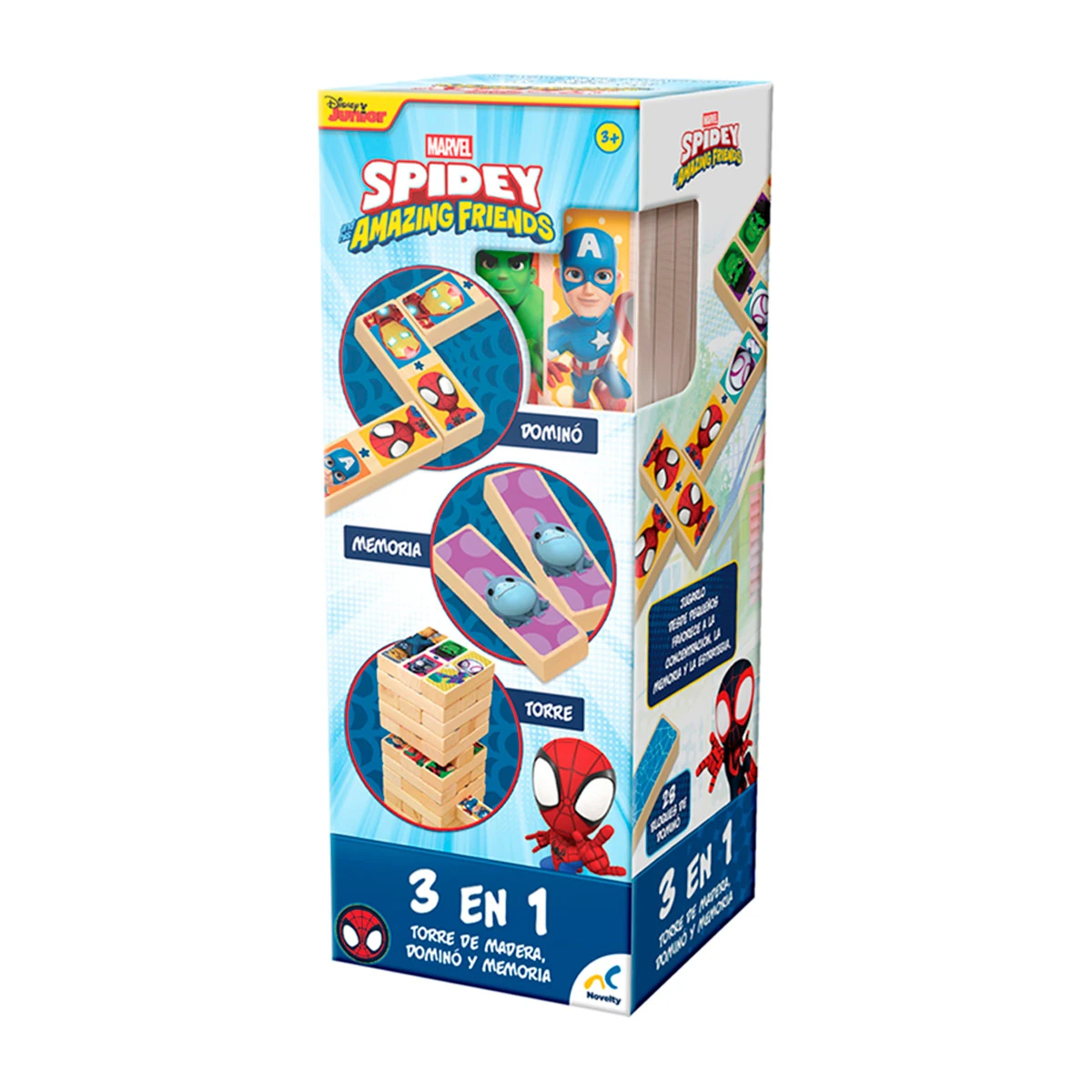 JUEGO DE MESA SPIDEY TORRE 3 JUEGOS EN 1 - 2