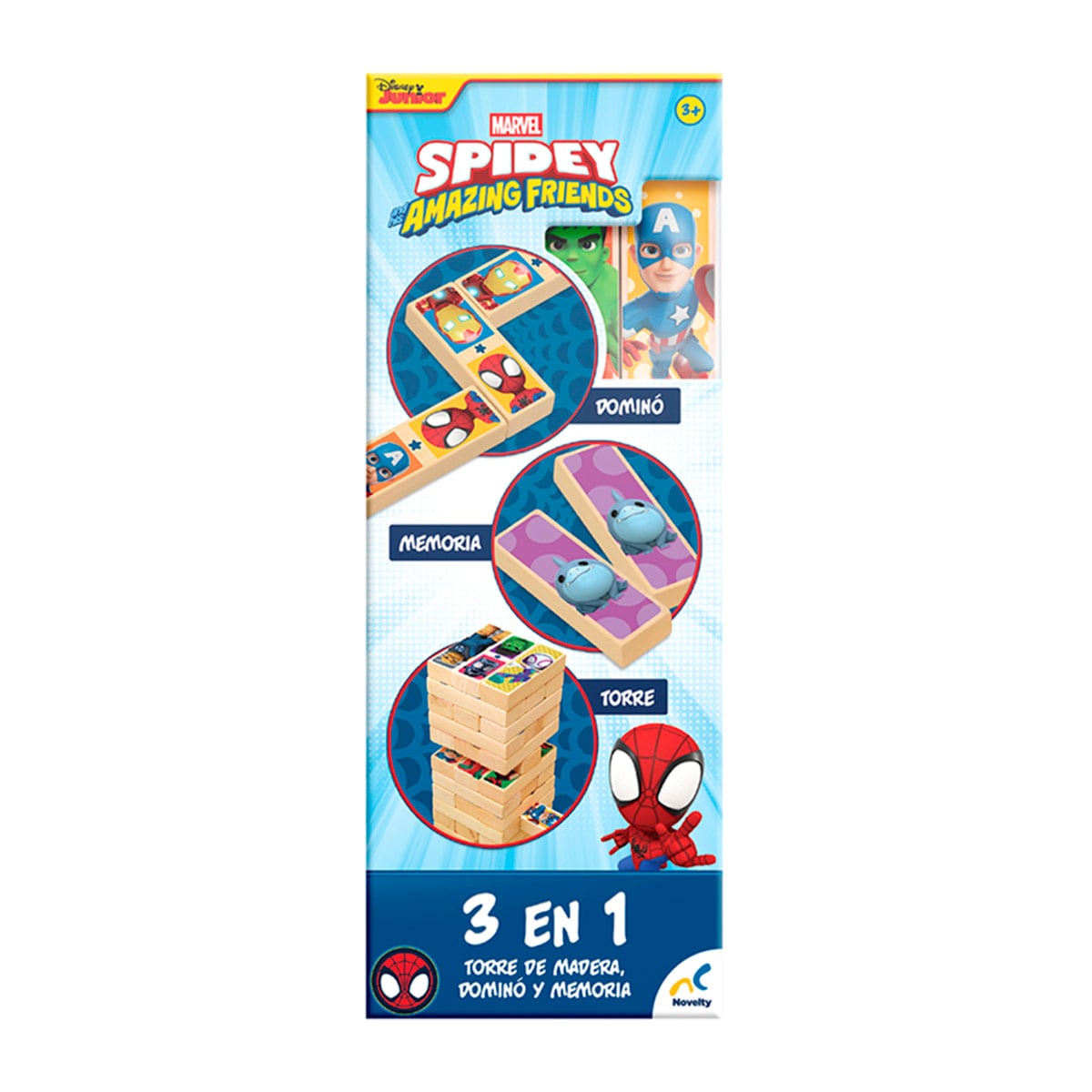 JUEGO DE MESA SPIDEY TORRE 3 JUEGOS EN 1 - 3
