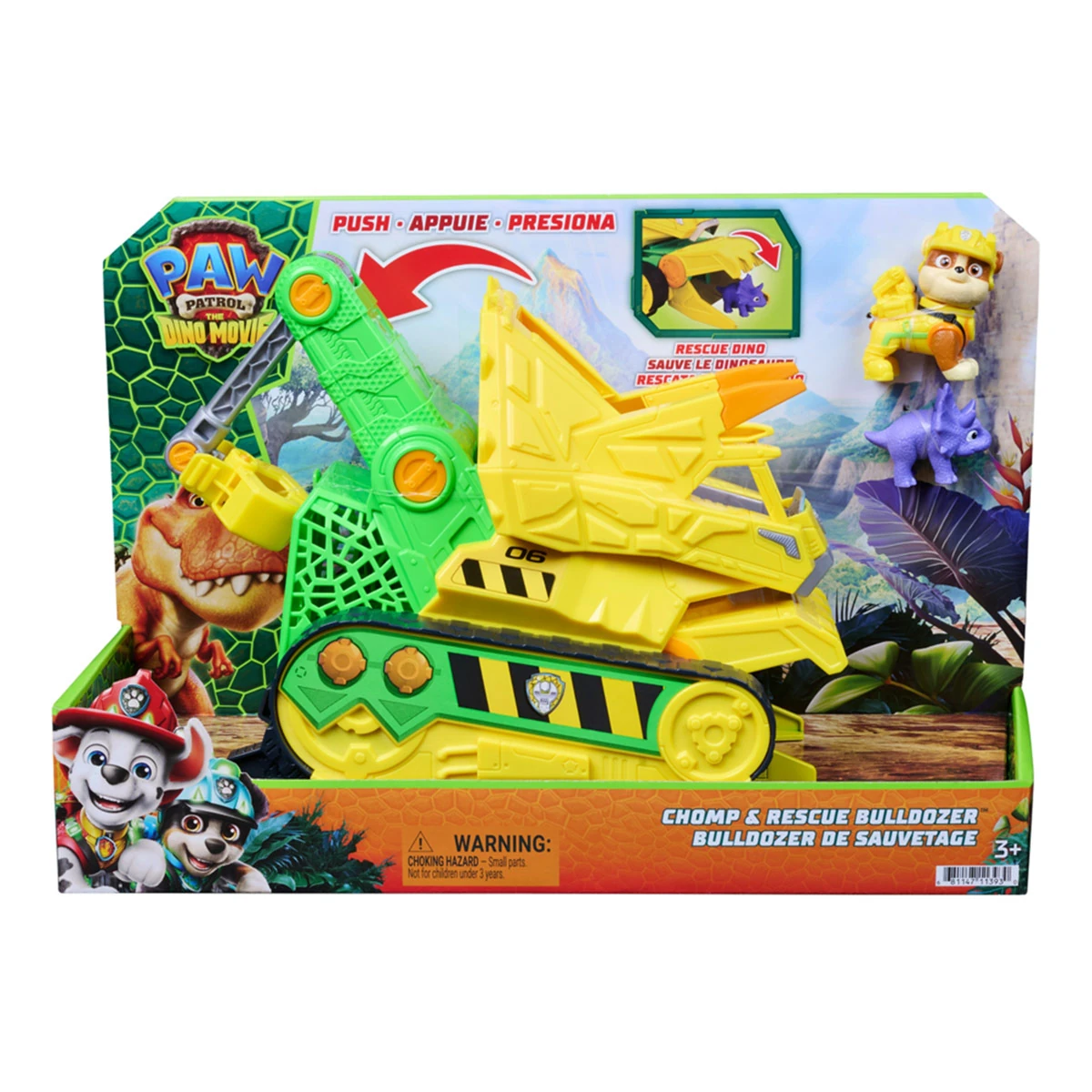 VEHÍCULO DE JUGUETE PAW PATROL TEMÁTICO RUBBLE  - 1