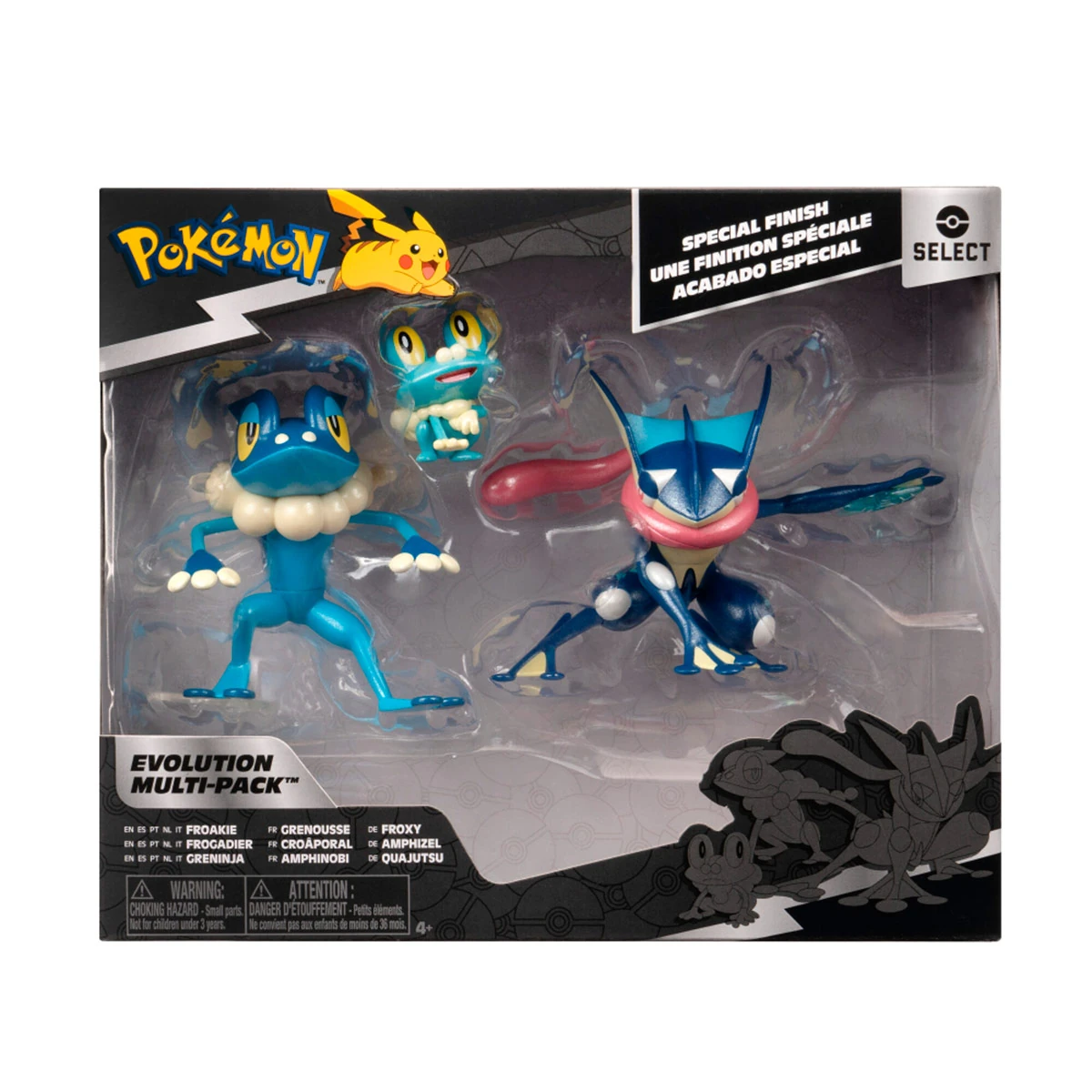 SET DE 3 FIGURAS DE ACCIÓN POKEMON EVOLUCION FROAKIE  - 1