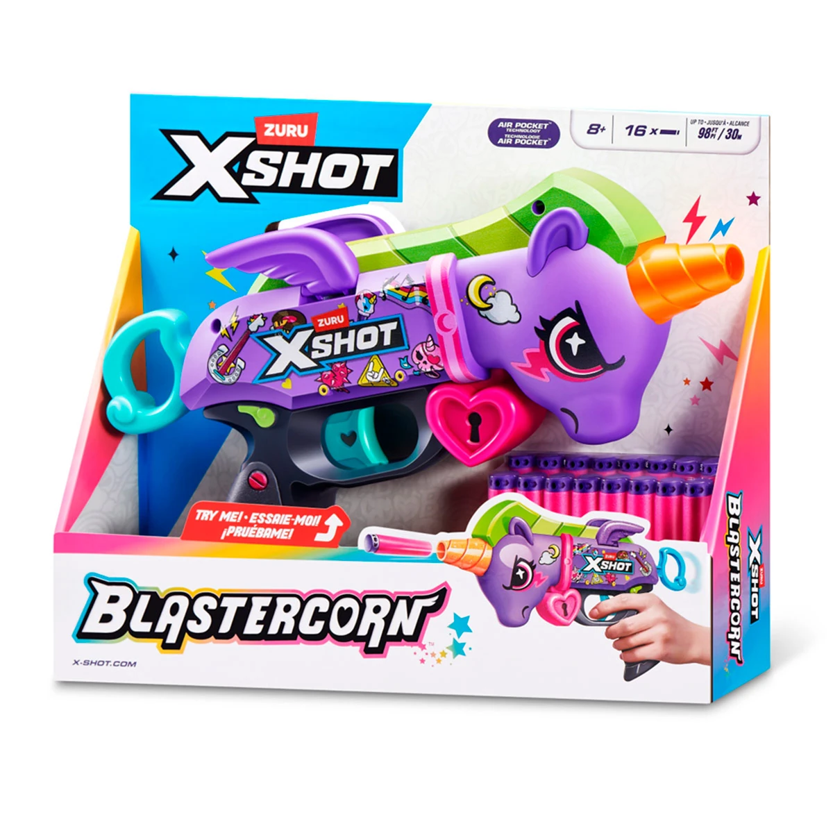 LANZADOR DE DARDOS X-SHOT BLASTERCORN DARK UNICORNIO - 4