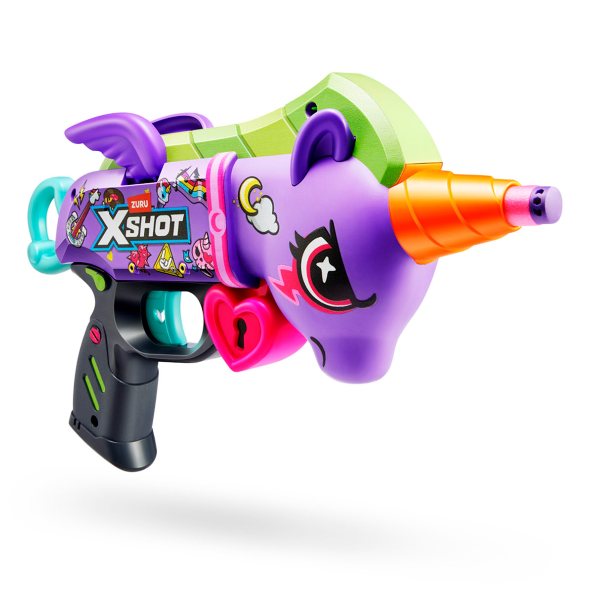 PACK X2 LANZADORES DE DARDOS X-SHOT BLASTERCORN UNICORNIO - 4