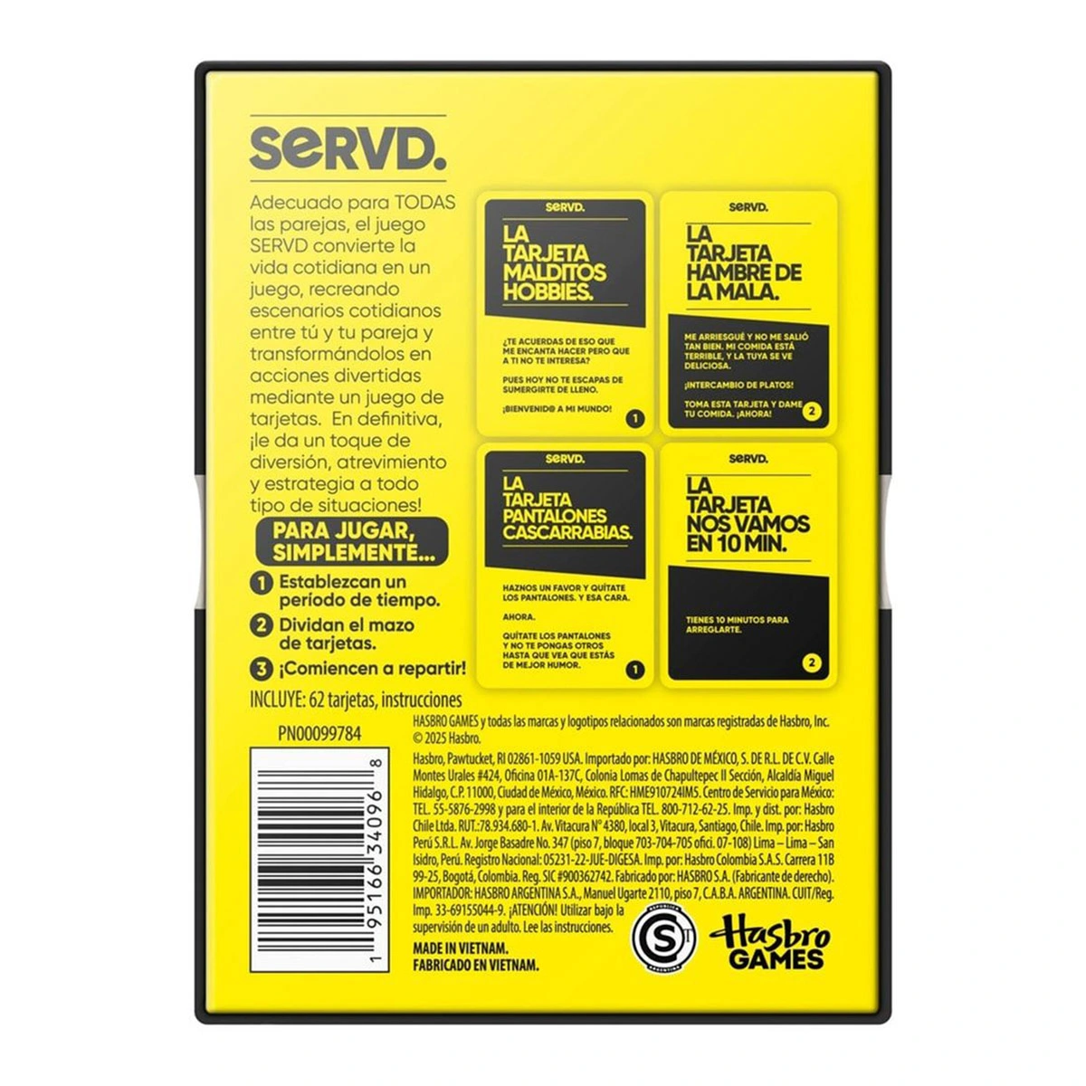 JUEGO DE MESA HASBRO GAMES SERVD PAREJAS - 8