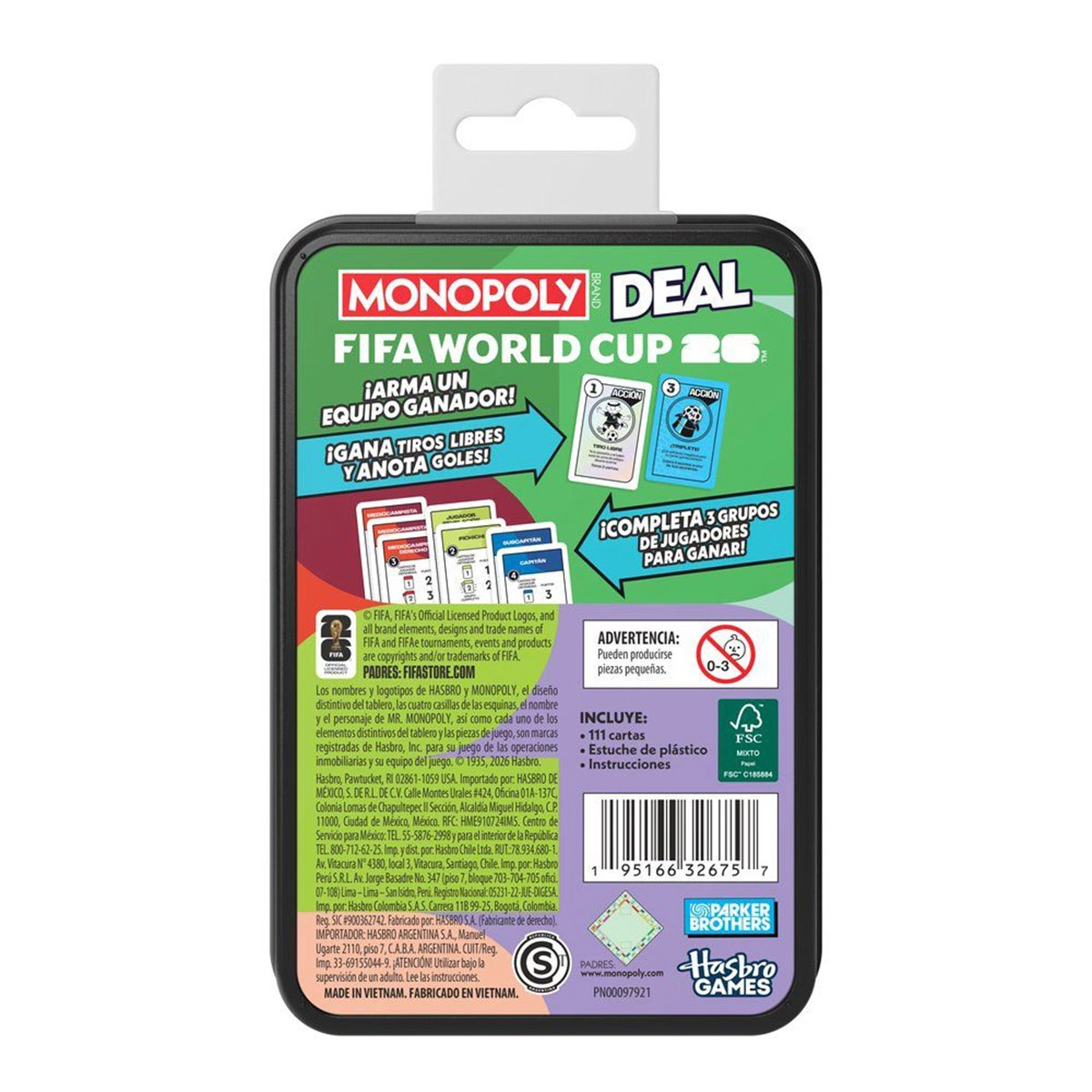 JUEGO DE CARTAS MONOPOLY DEAL FIFA 2026 - 3
