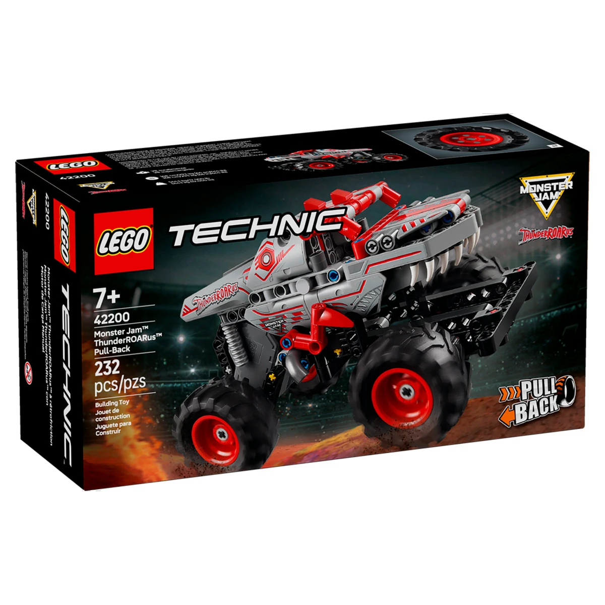 BLOQUES CONSTRUCCIÓN LEGO 42200 MONSTER JAM THUNDERROARUS PULL-BACK - 2