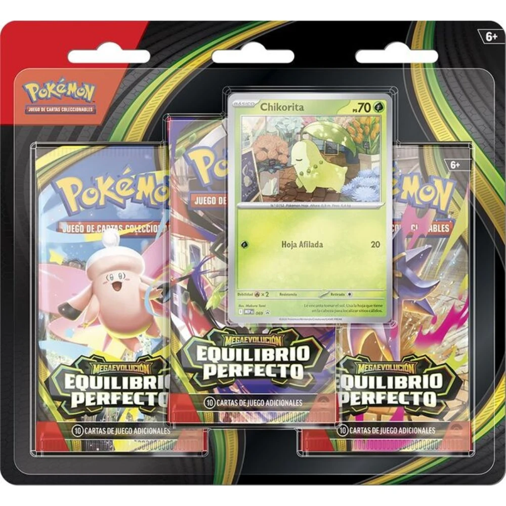 PACK X3 BLÍSTER CARTAS POKÉMON TCG "MEGA EVOLUTION - PERFECT ORDER" EN ESPAÑOL - 1