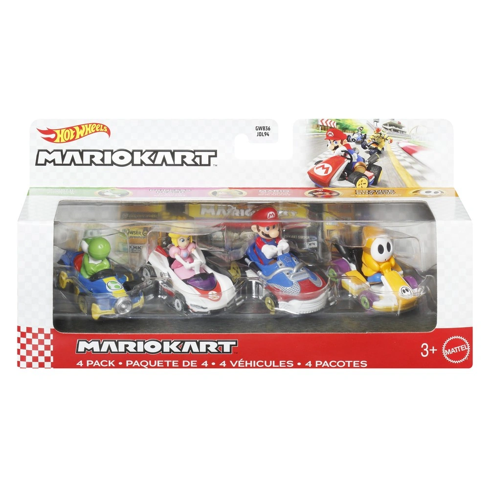 PACK 4 AUTOS METÁLICOS MARIO KART HOT WHEELS 3 - 2