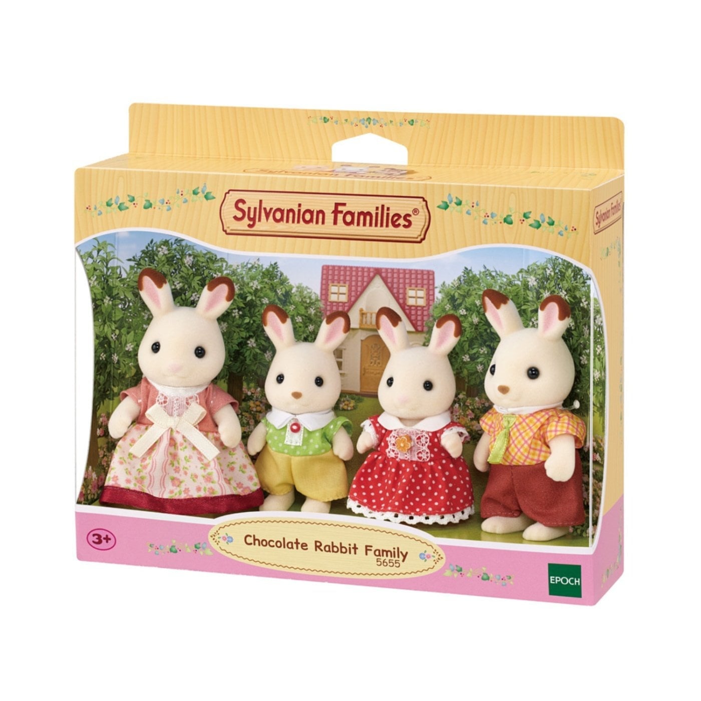 FIGURA COLECCIONABLE SYLVANIAN FAMILIES FAMILIA CONEJO CHOCOLATE - 1