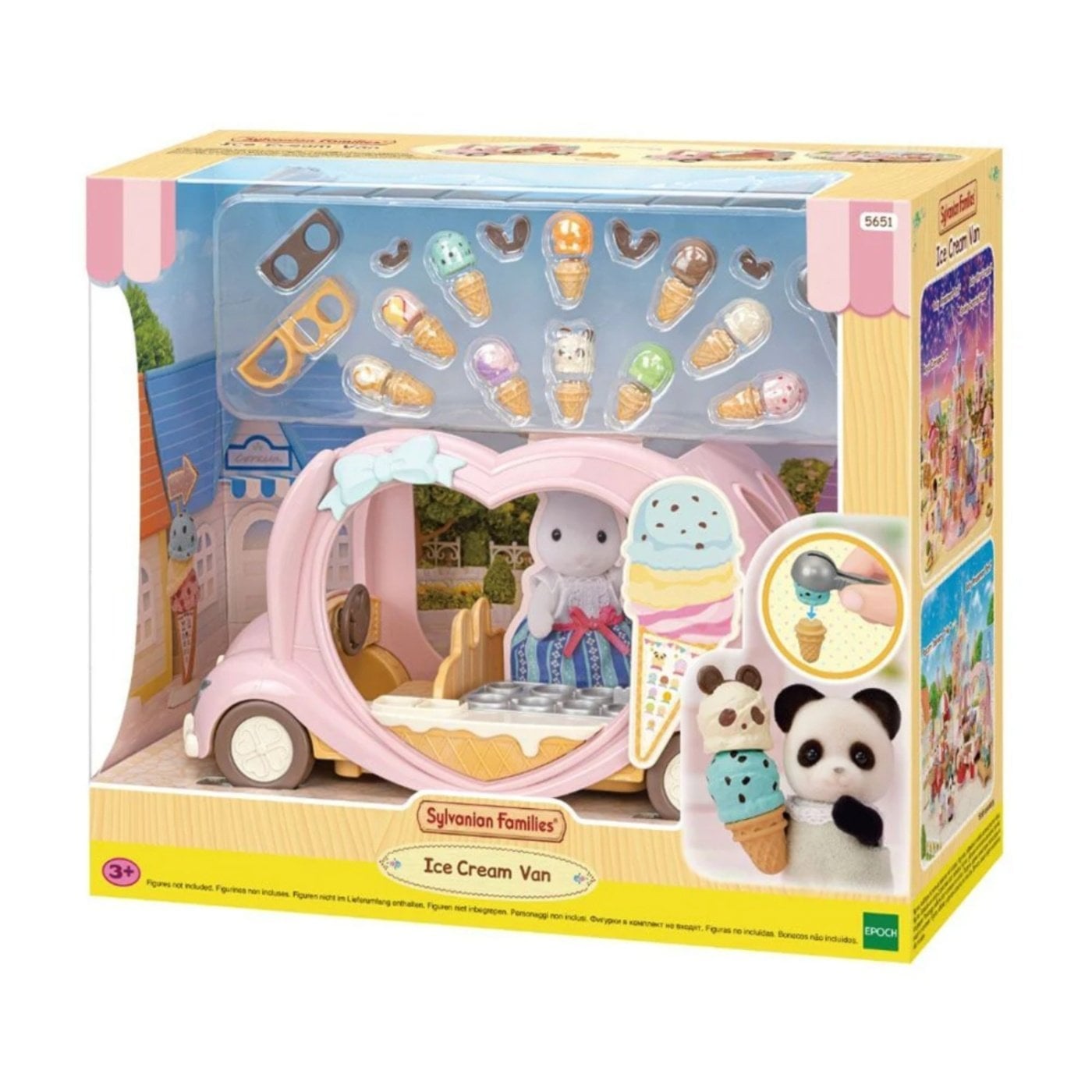 FIGURA COLECCIONABLE SYLVANIAN FAMILIES VEHÍCULO HELADOS CON ACCESORIOS - 1