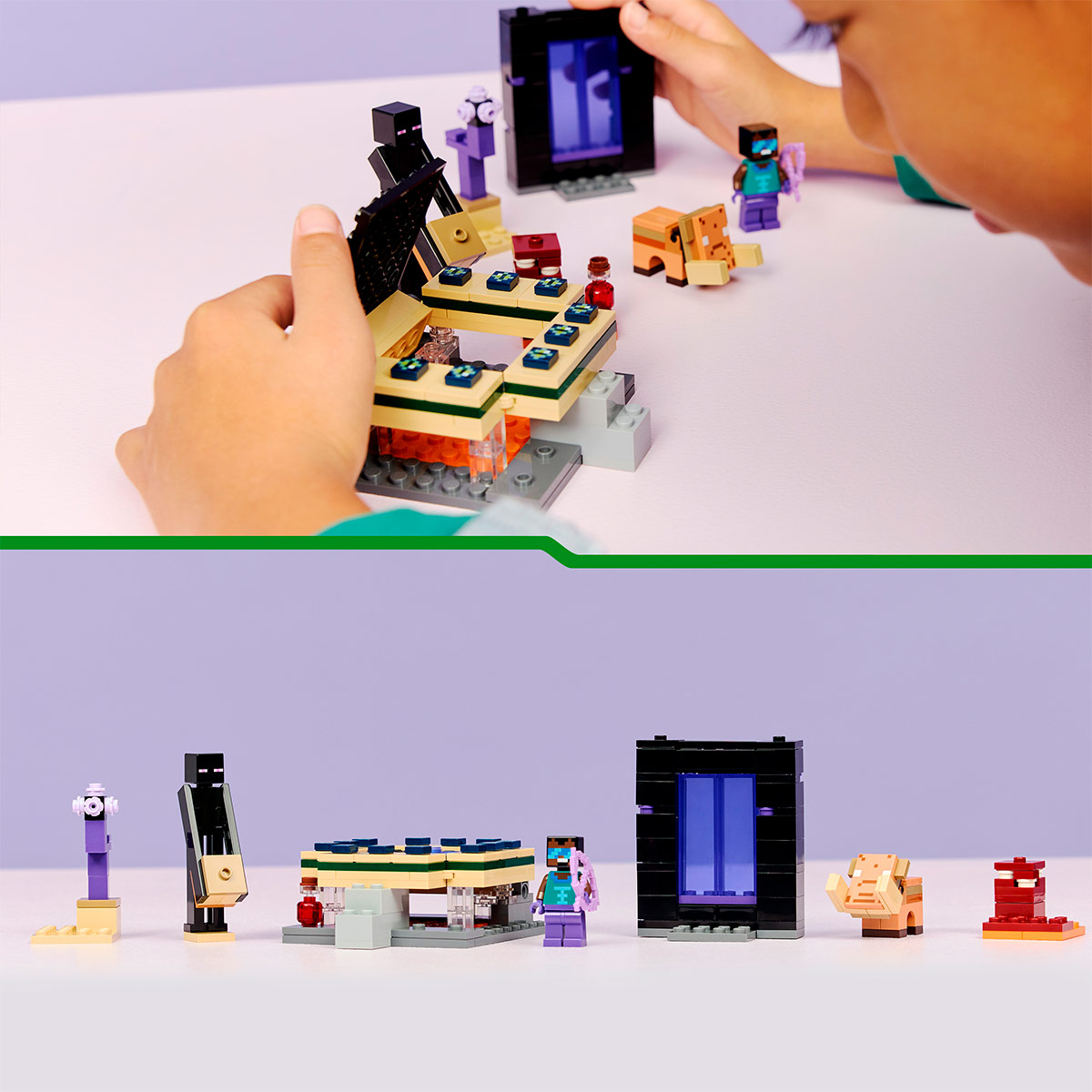 BLOQUES DE CONSTRUCCIÓN LEGO 21584 EL VIAJE POR EL NETHER Y EL PORTAL AL END - 1