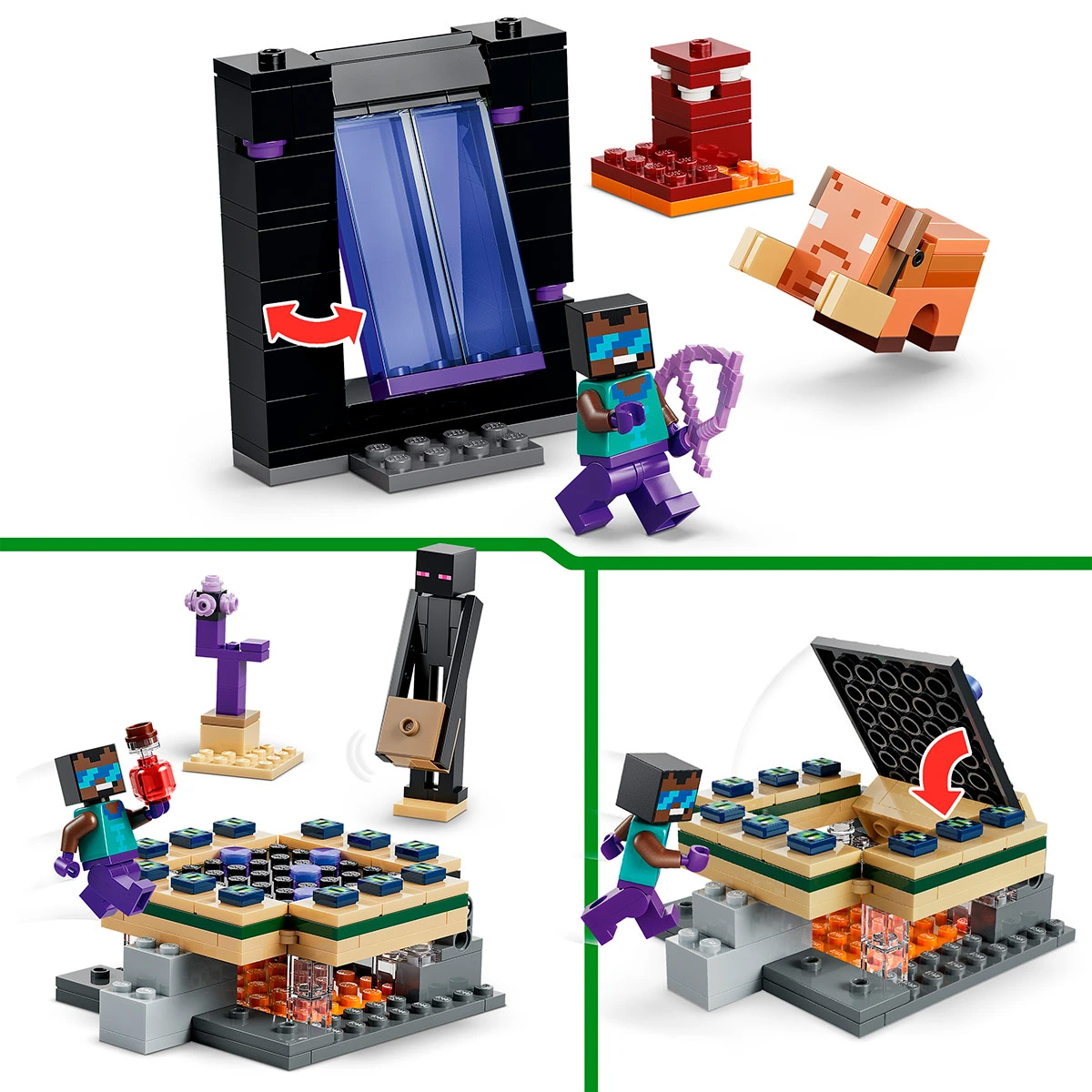BLOQUES DE CONSTRUCCIÓN LEGO 21584 EL VIAJE POR EL NETHER Y EL PORTAL AL END - 3